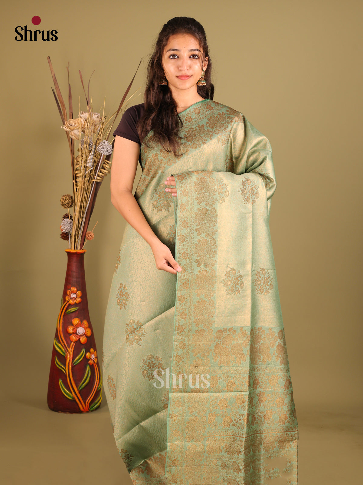 DIS07142 - Bamboo silk Saree