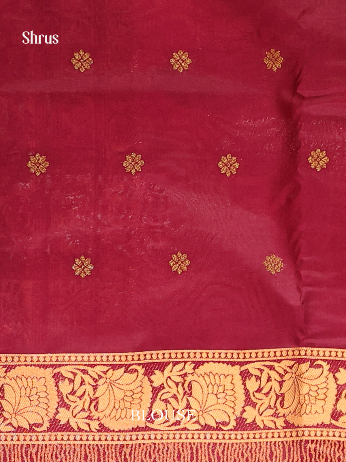 Maroon - Bamboo silk Saree