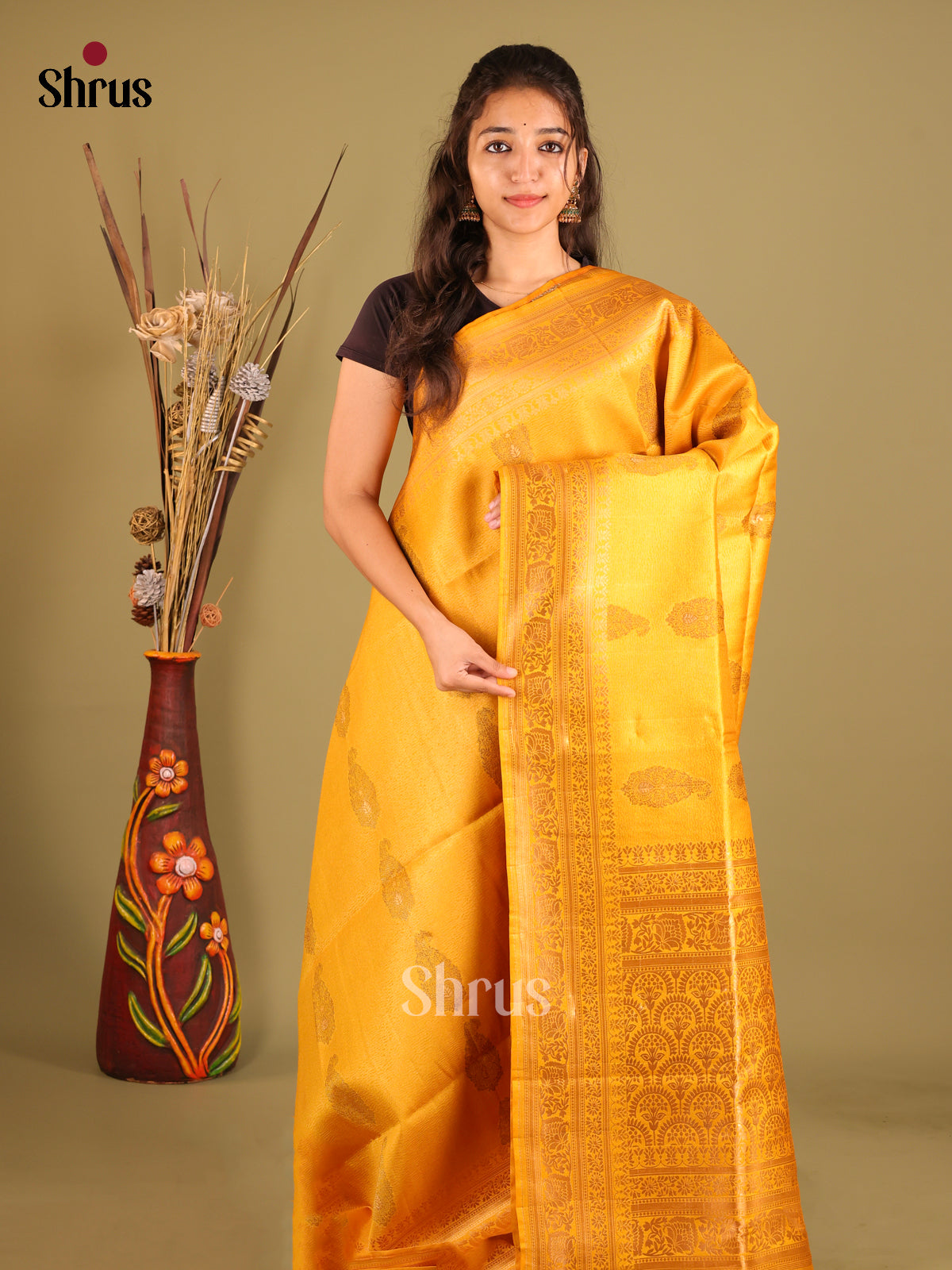 DIS07159 - Bamboo silk Saree