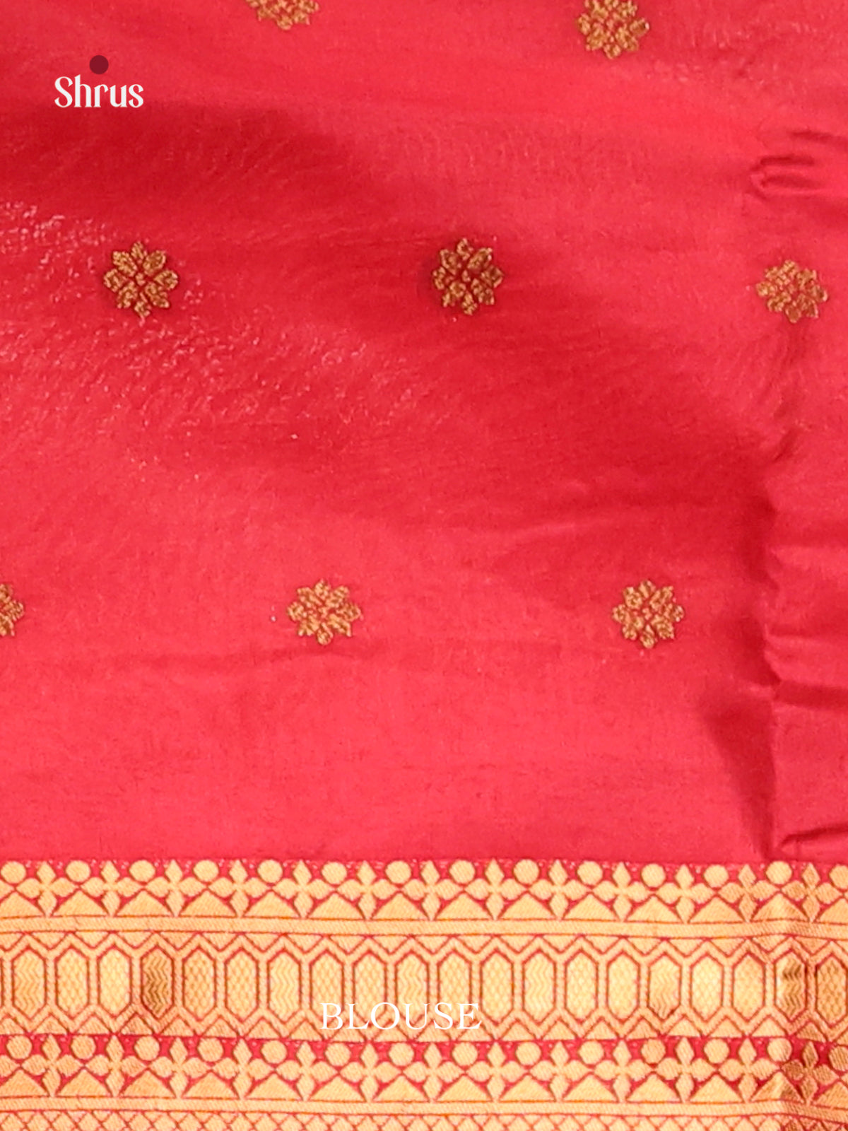 Red - Bamboo silk Saree