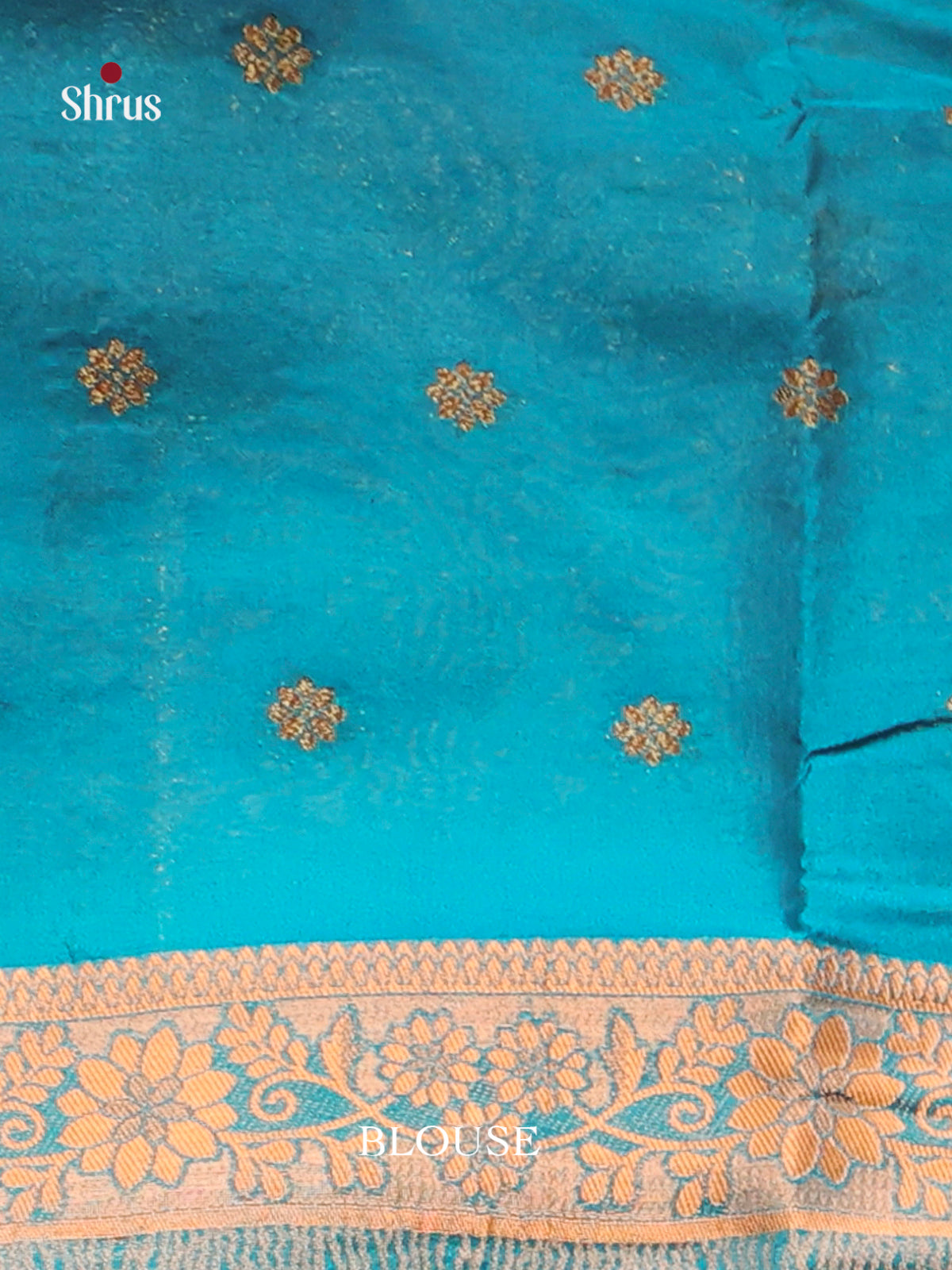 Blue - Bamboo silk Saree