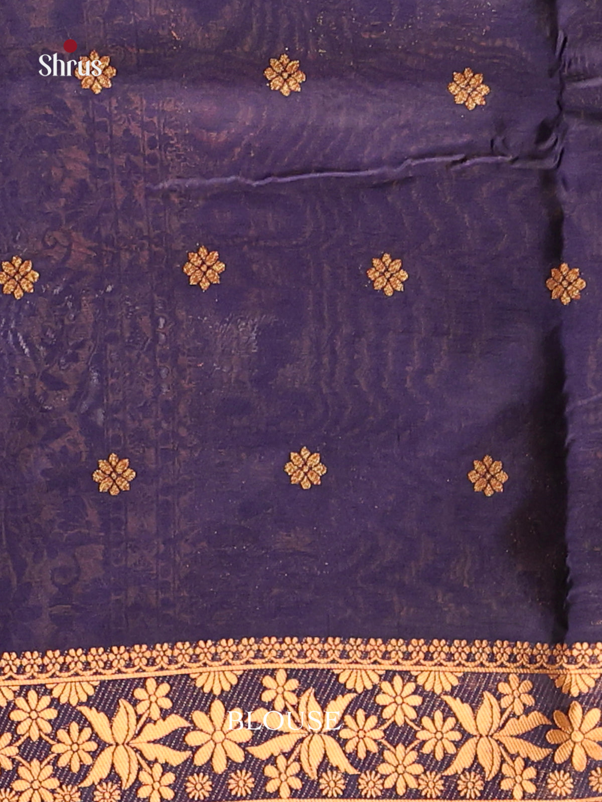 Blue - Bamboo silk Saree
