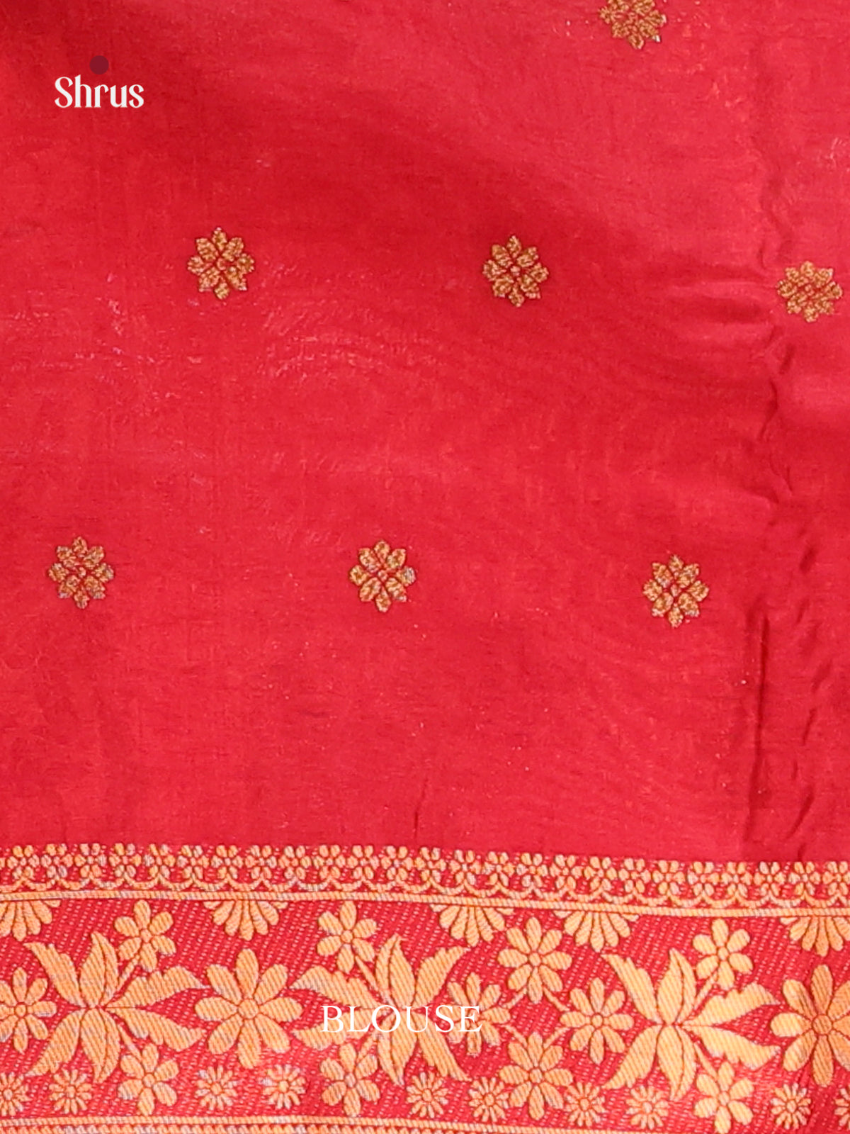 Red - Bamboo silk Saree