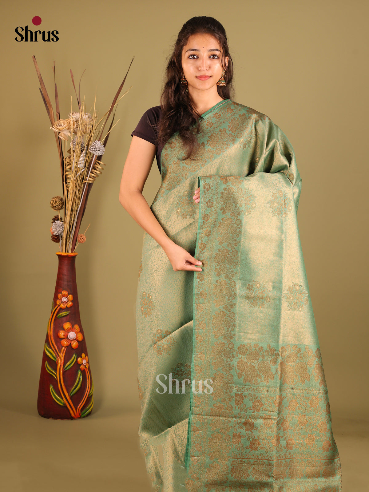 DIS07228 - Bamboo silk Saree