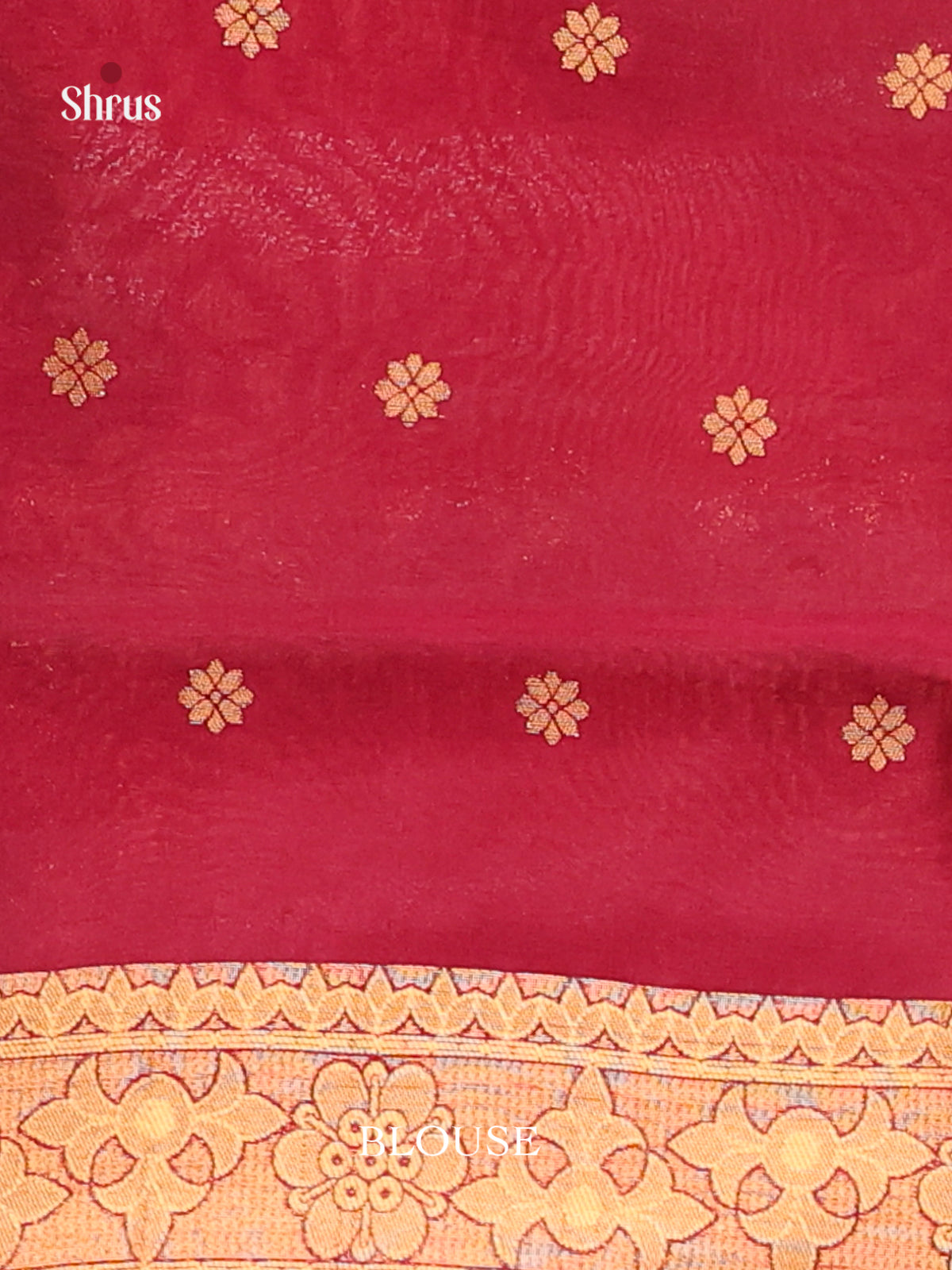 Maroon - Bamboo silk Saree