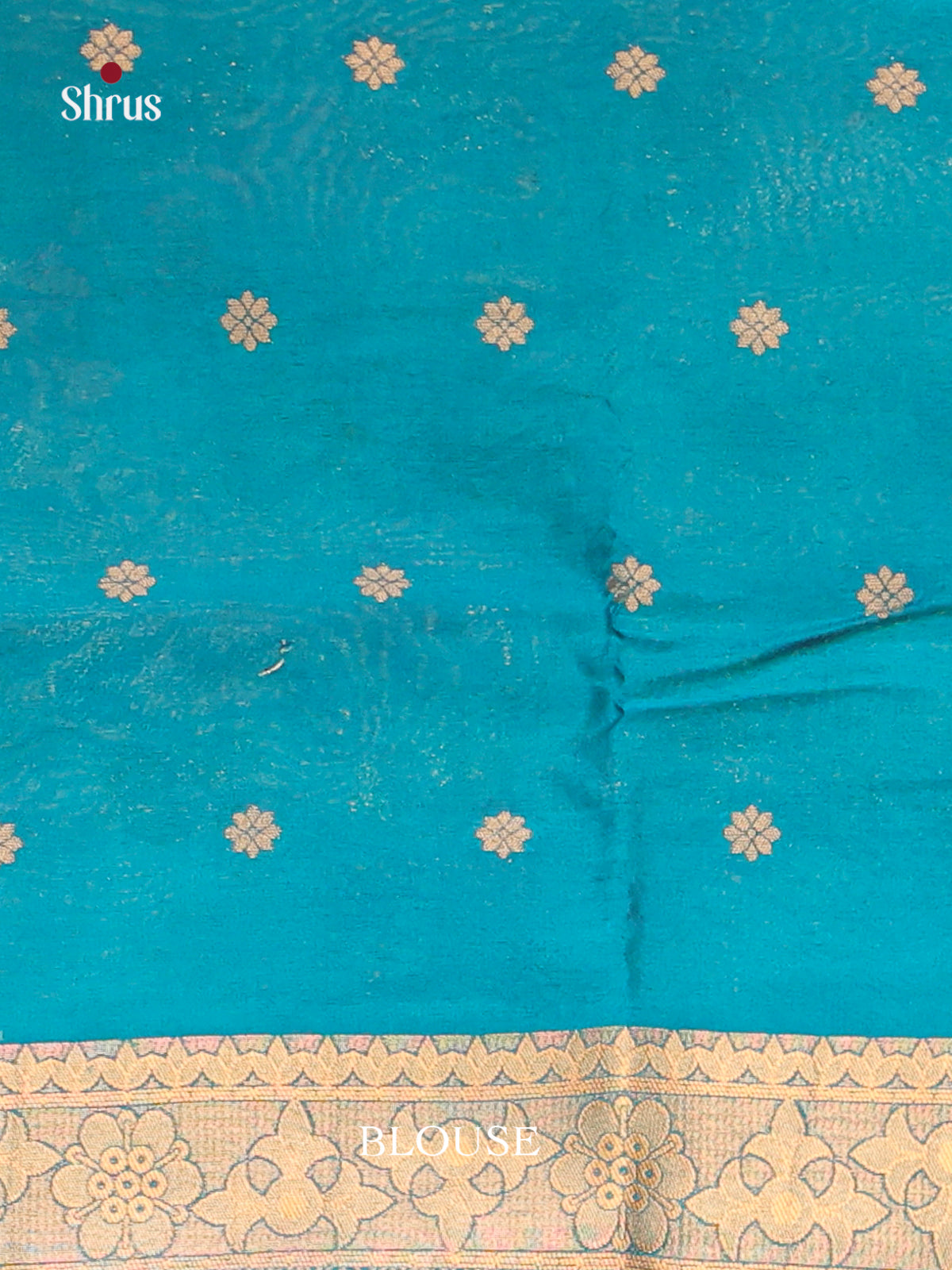 Blue- Bamboo silk Saree