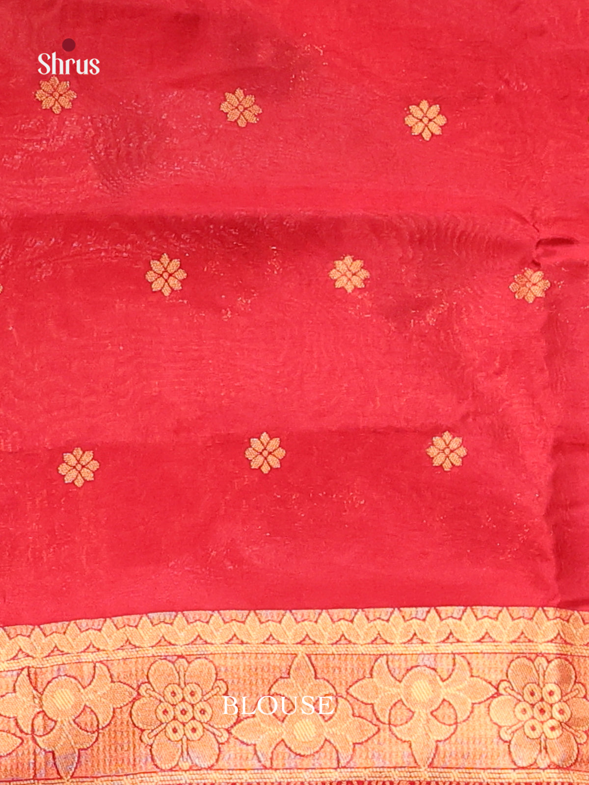 Red - Bamboo silk Saree