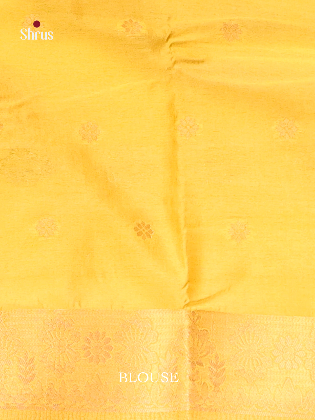 Yellow - Bamboo silk Saree