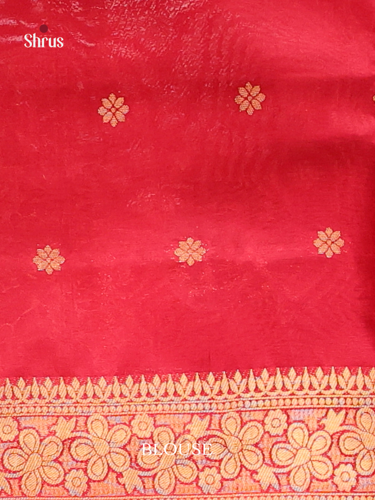 Red - Bamboo silk Saree