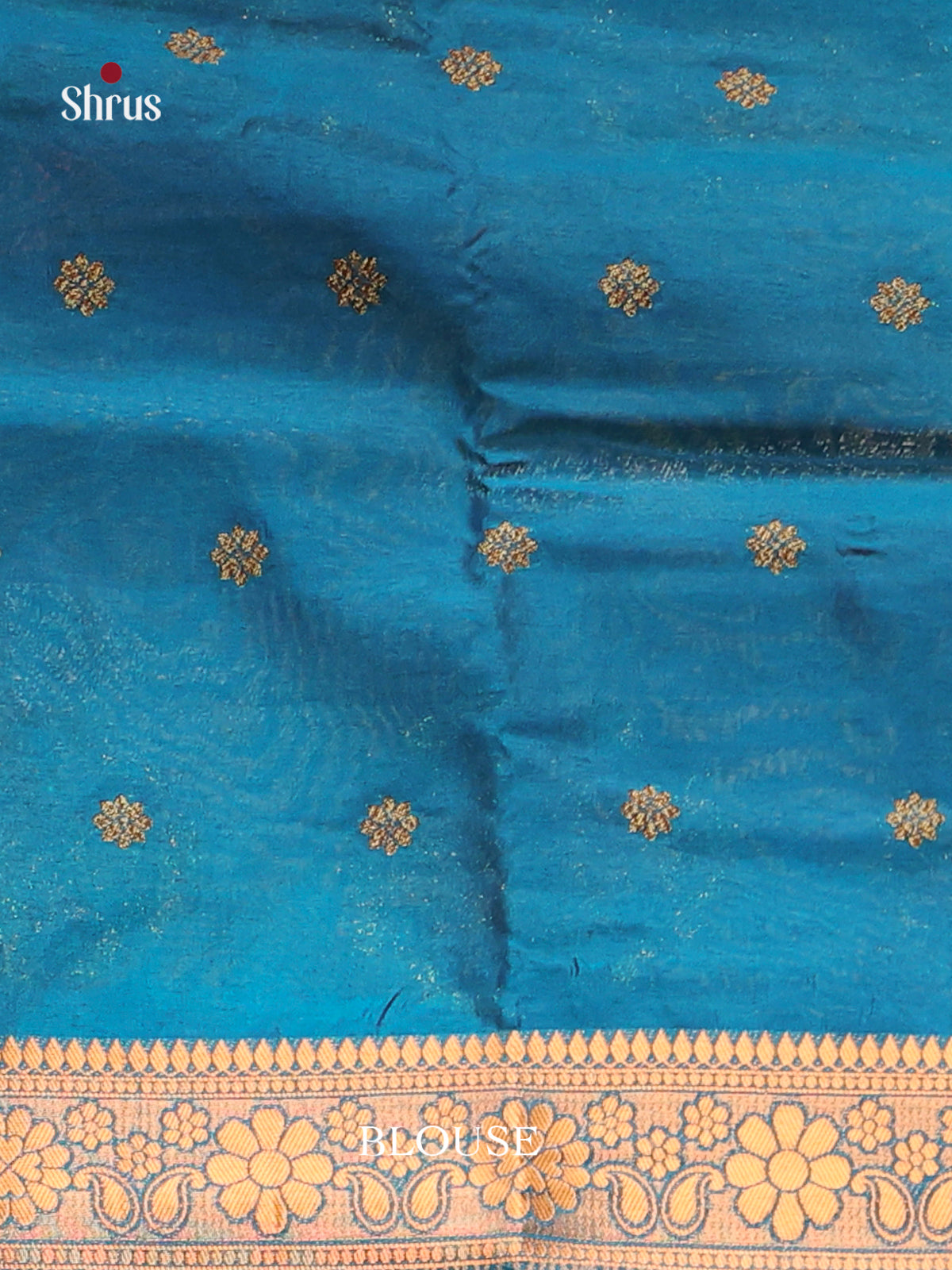 Blue - Bamboo silk Saree
