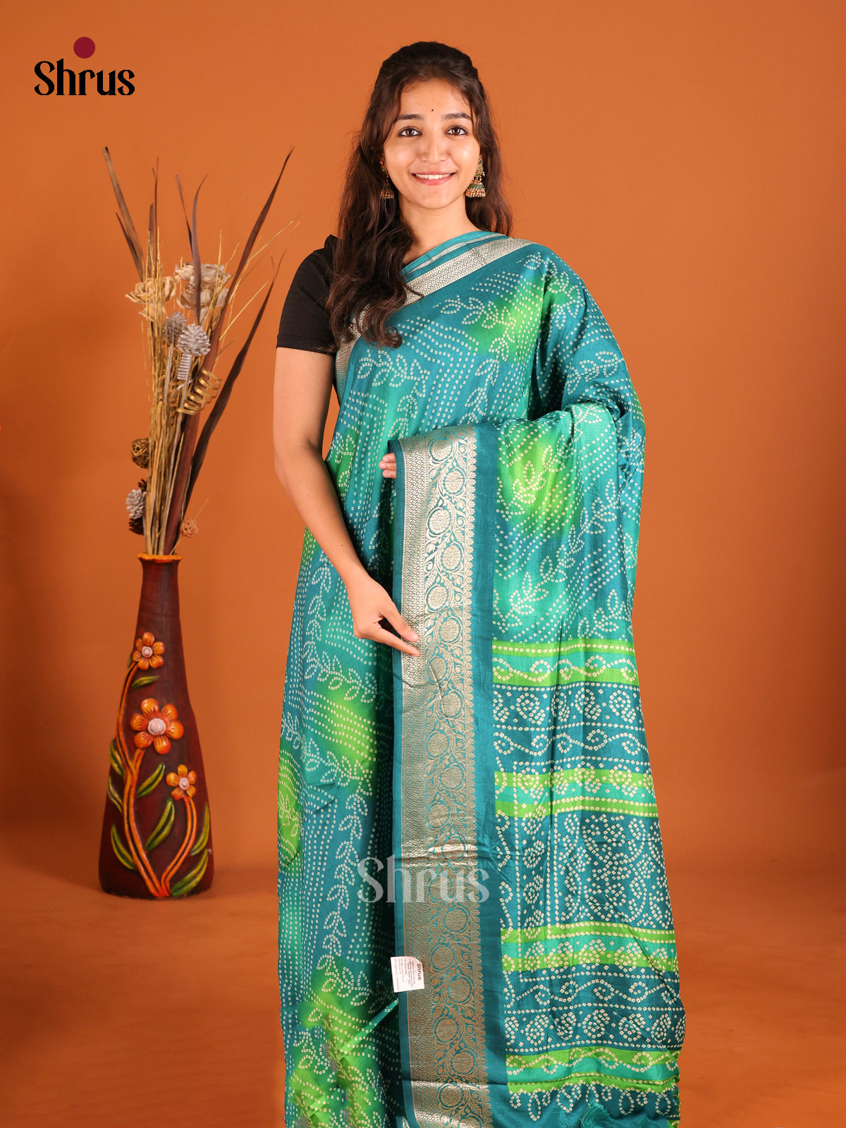 DIS07316 - Bandhini Saree - Shop on Shrus.com