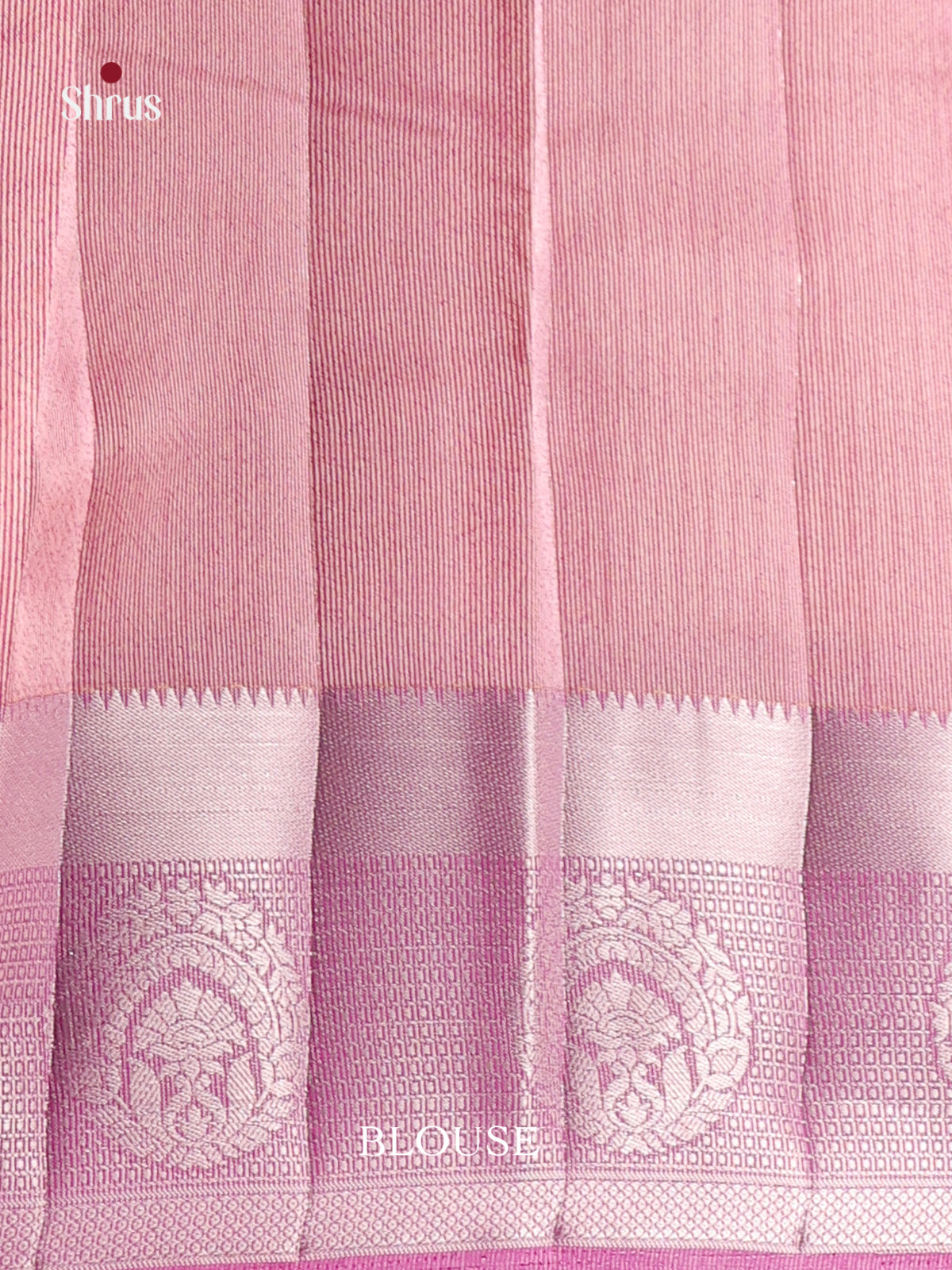 Pink- Semi Rawsilk Saree