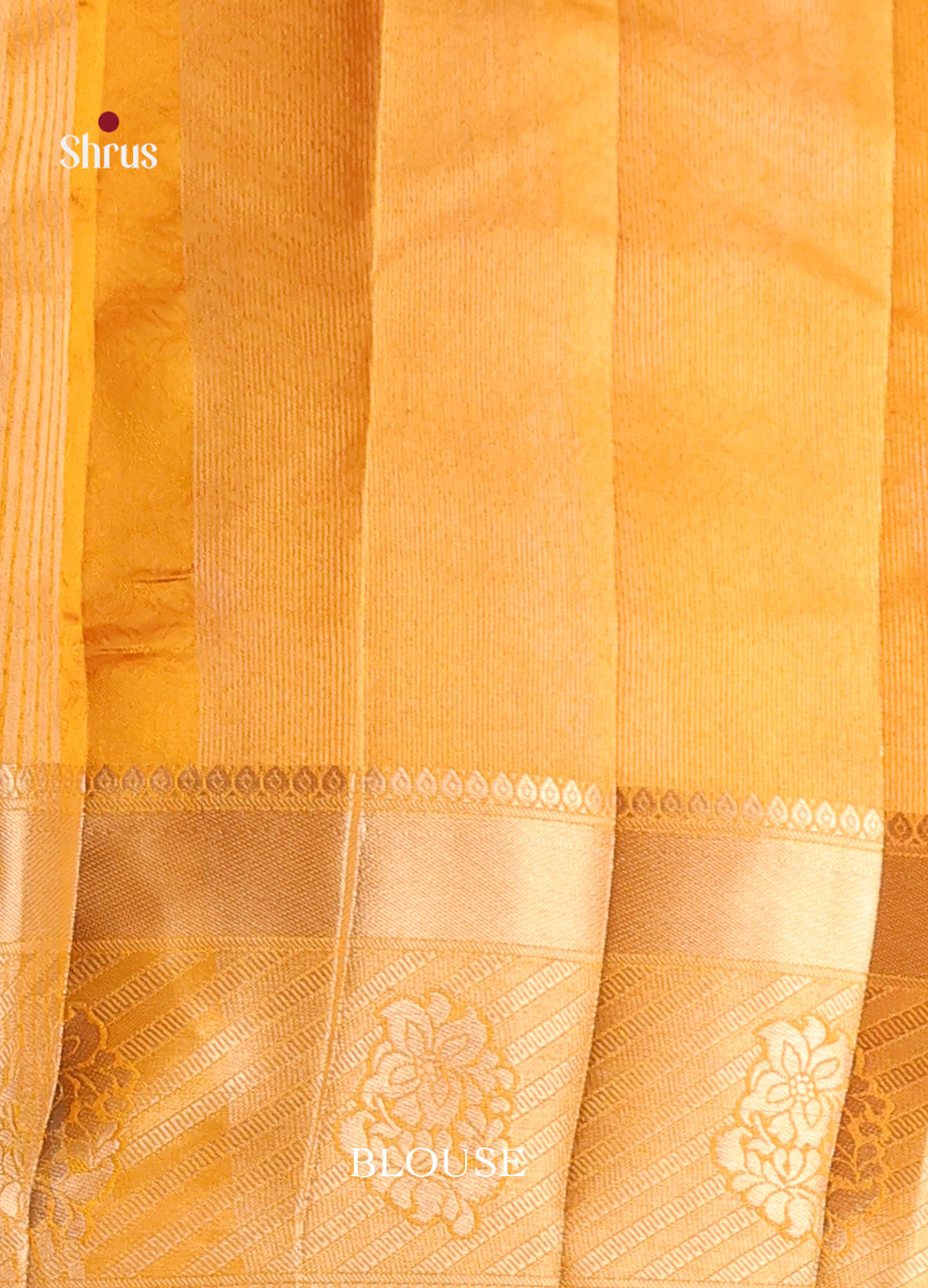 Yellow- Semi Rawsilk Saree