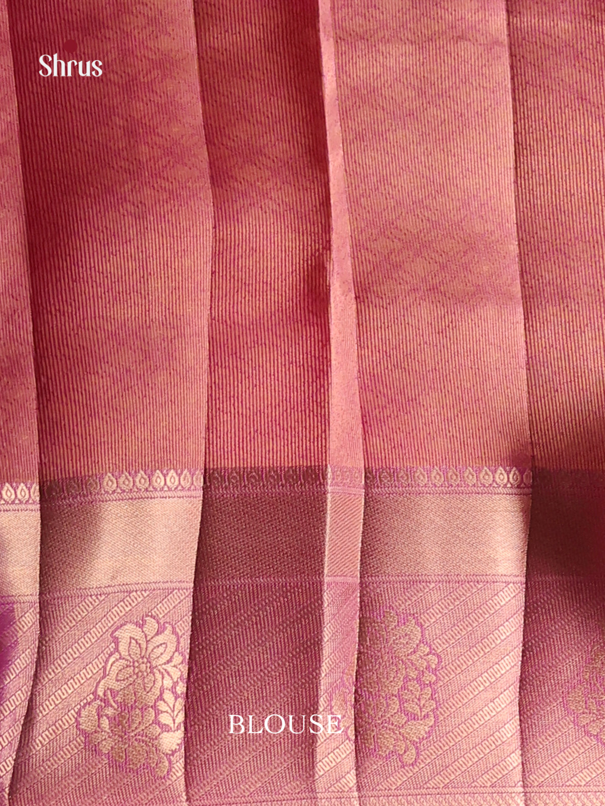 Pink - Semi Rawsilk Saree