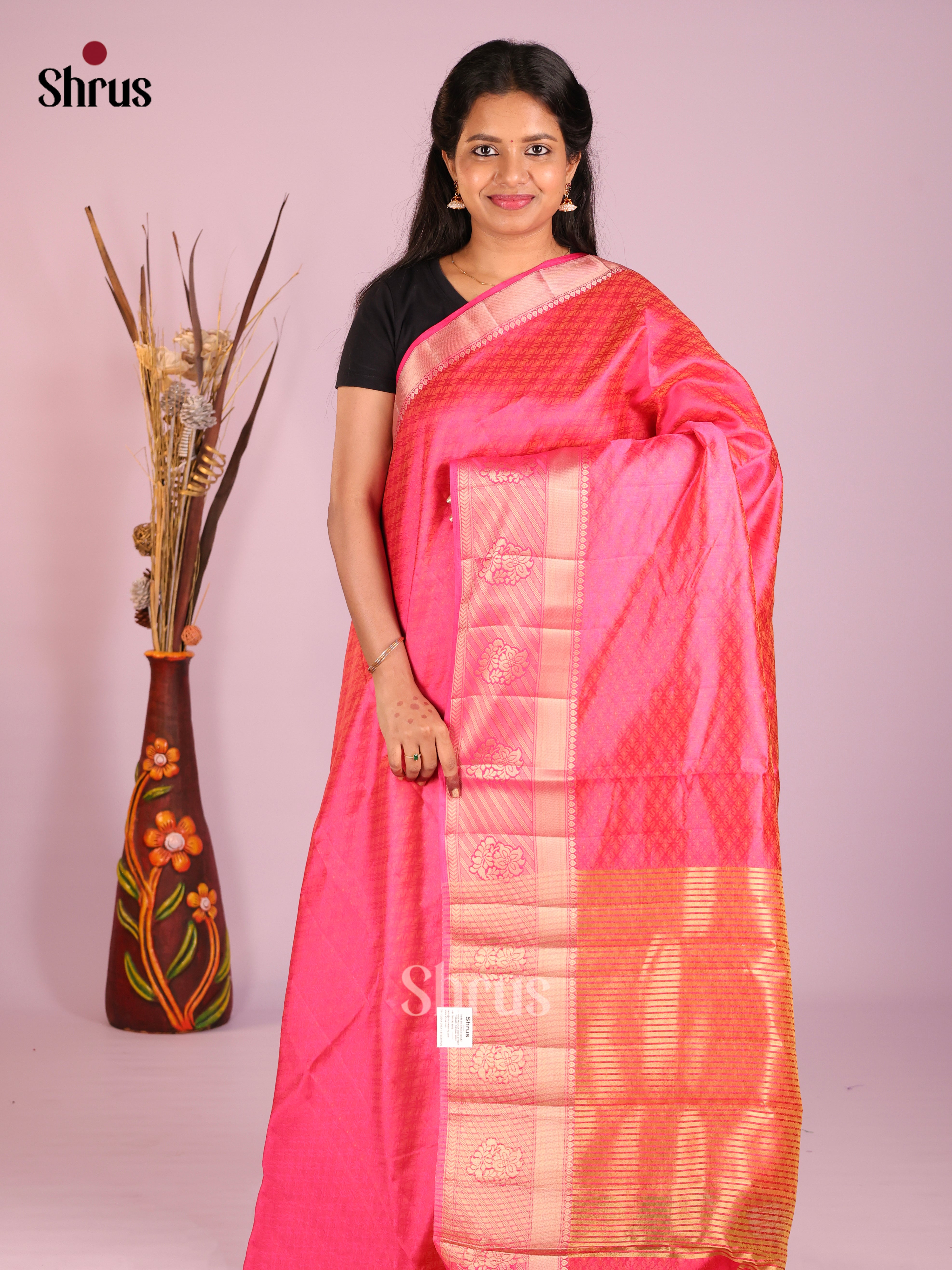DIS08100 - Semi Rawsilk Saree