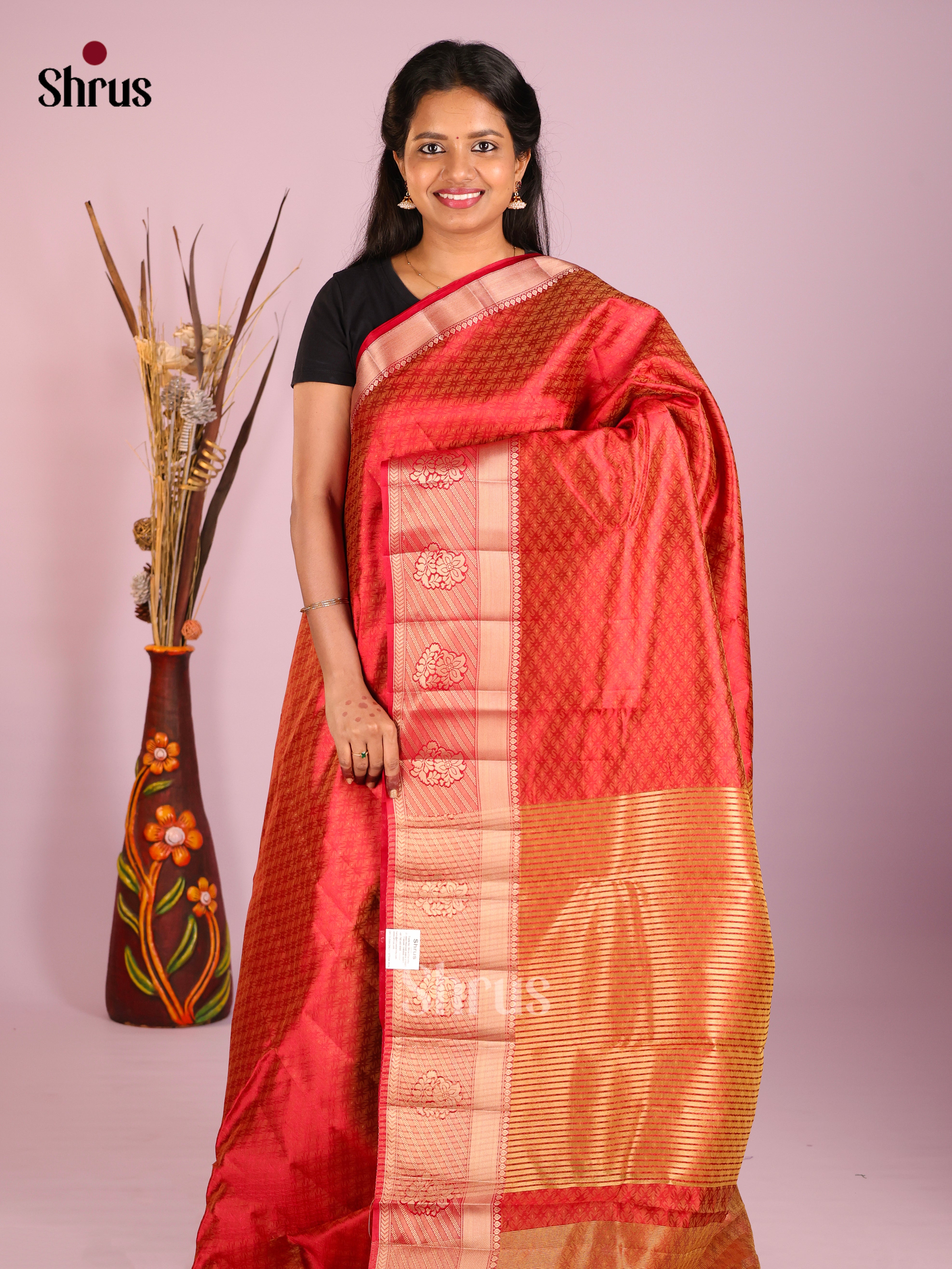 DIS08101 - Semi Rawsilk Saree