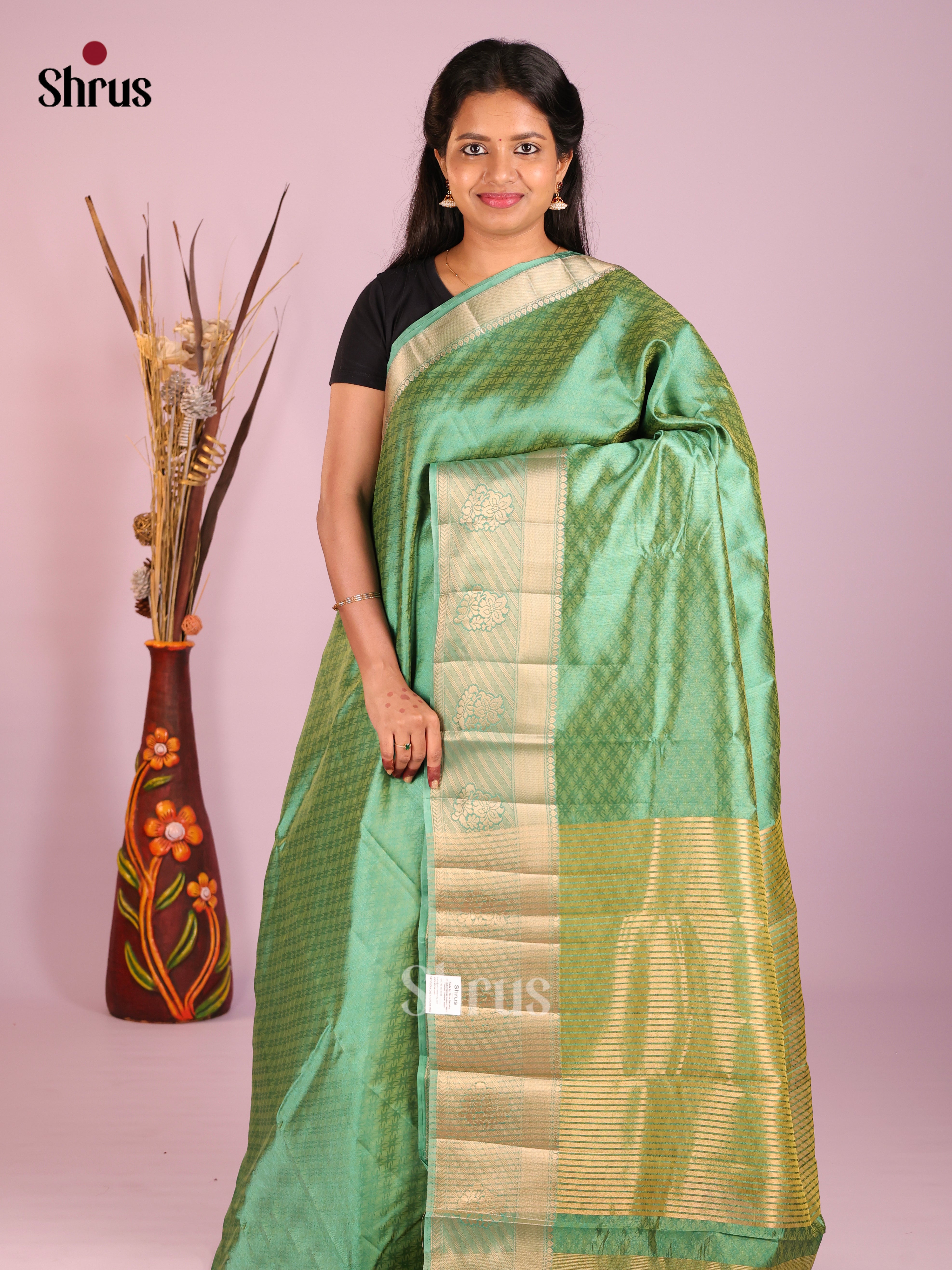 DIS08102 - Semi Rawsilk Saree
