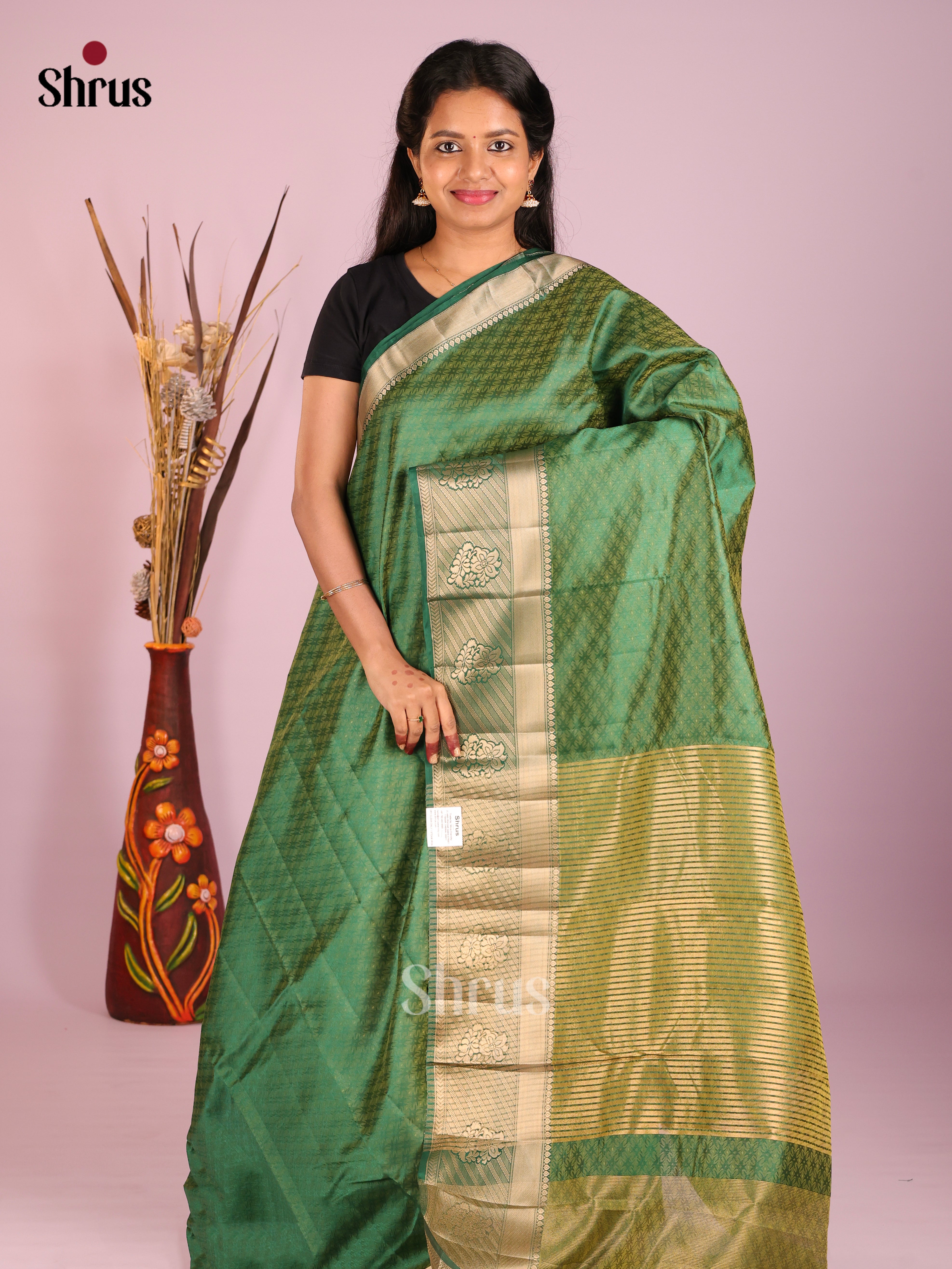 DIS08106 - Semi Rawsilk Saree