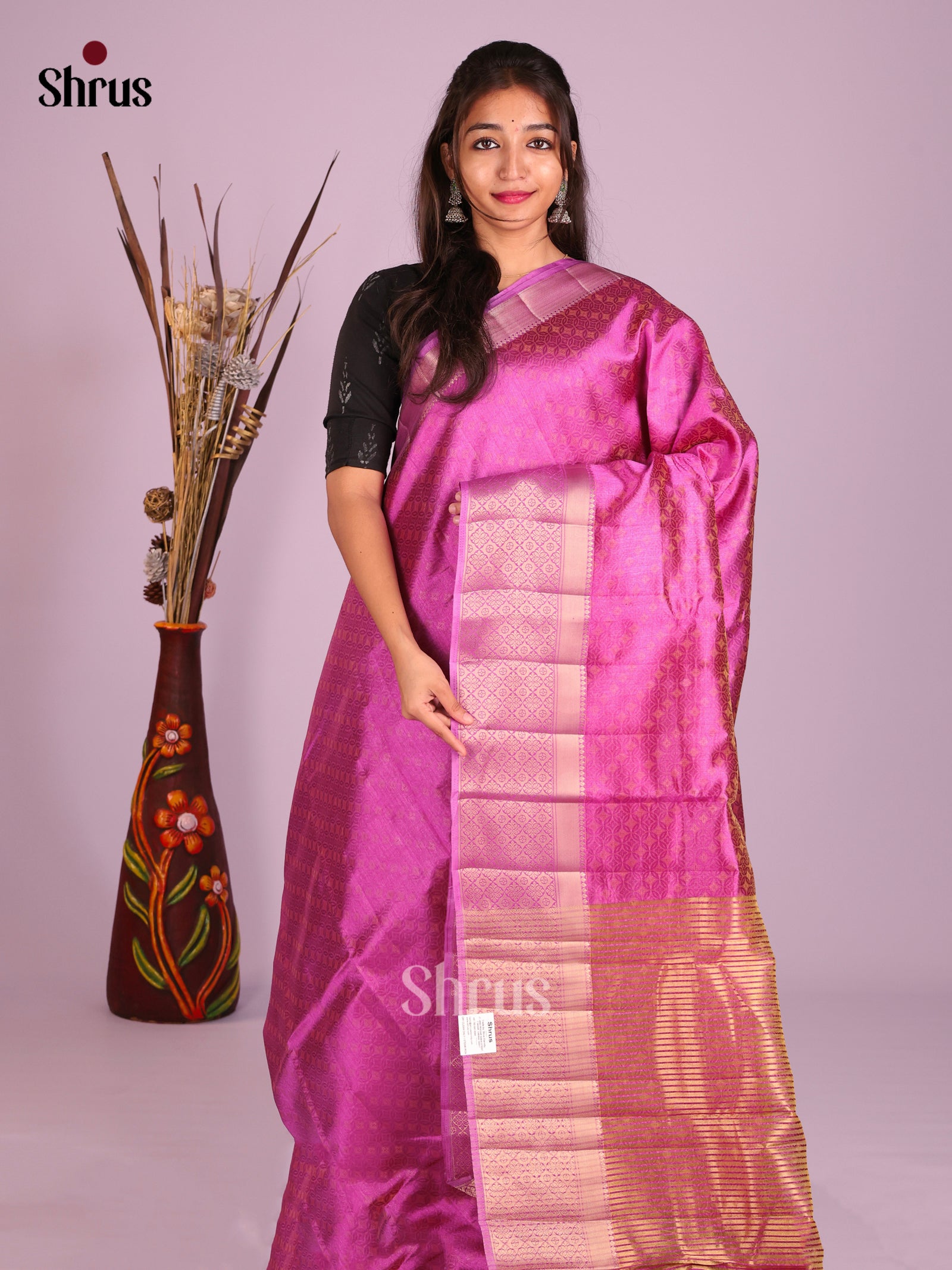 DIS08114 - Semi Rawsilk Saree