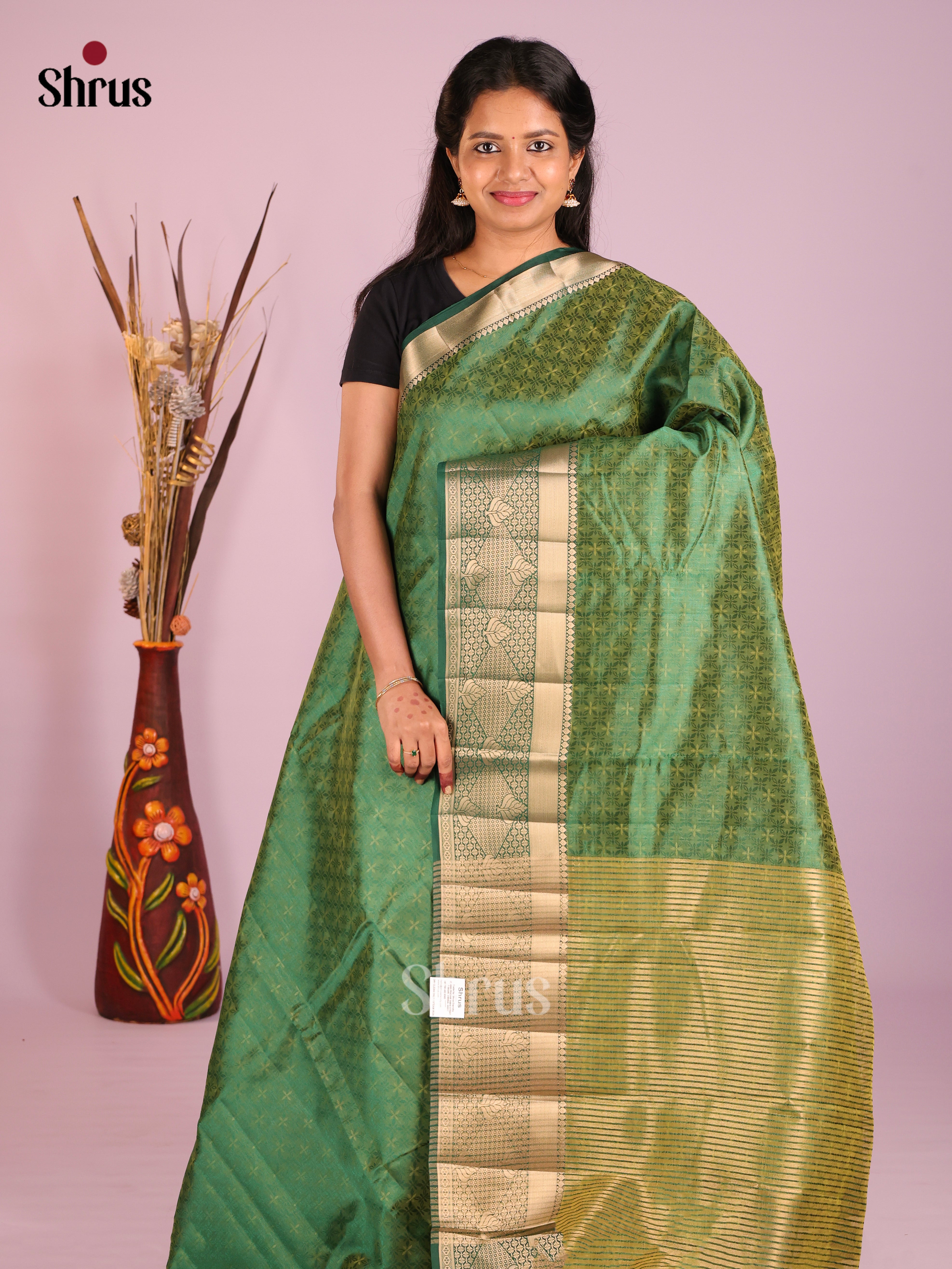 DIS08124 - Semi Rawsilk Saree