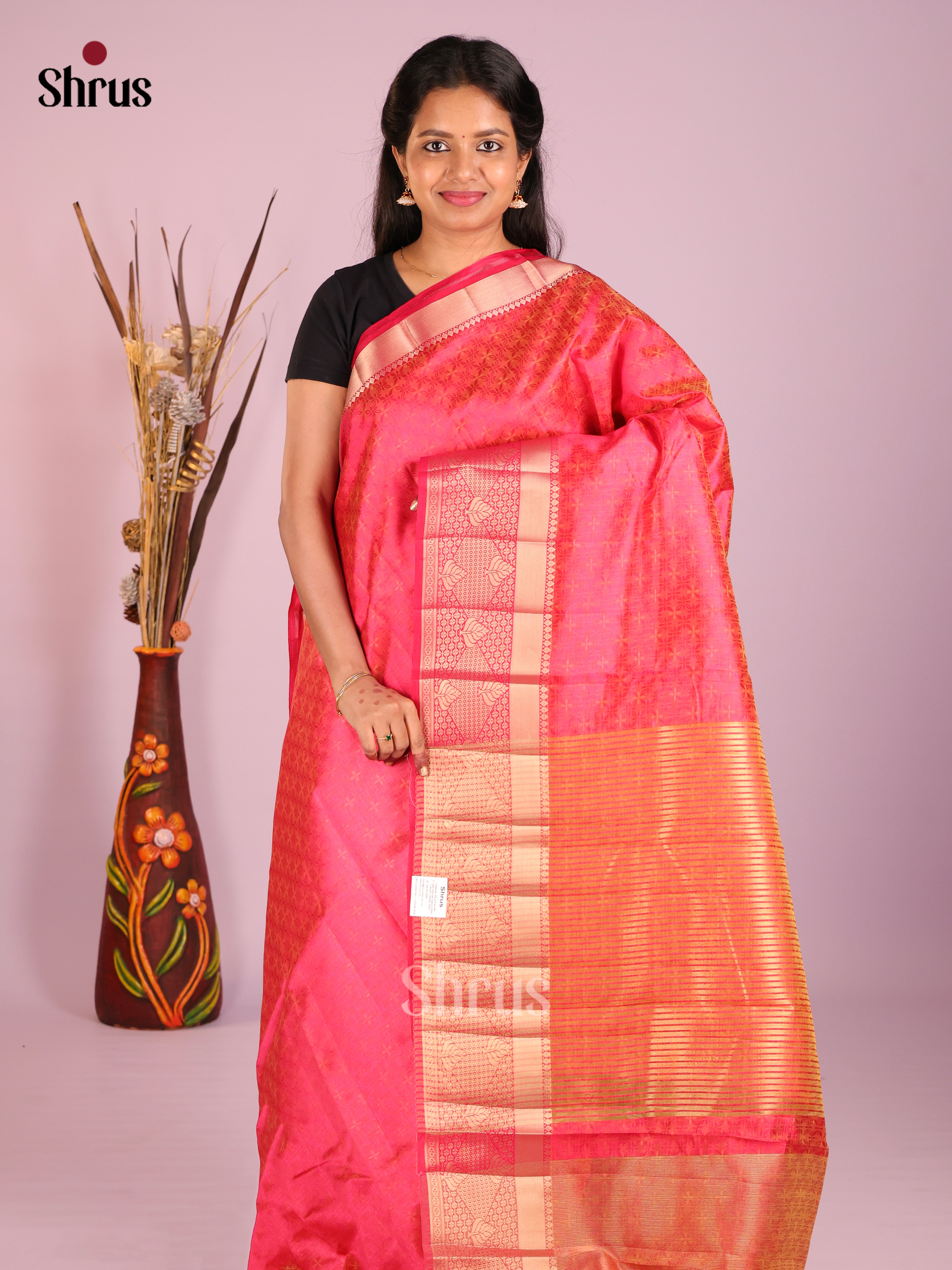 DIS08127 - Semi Rawsilk Saree
