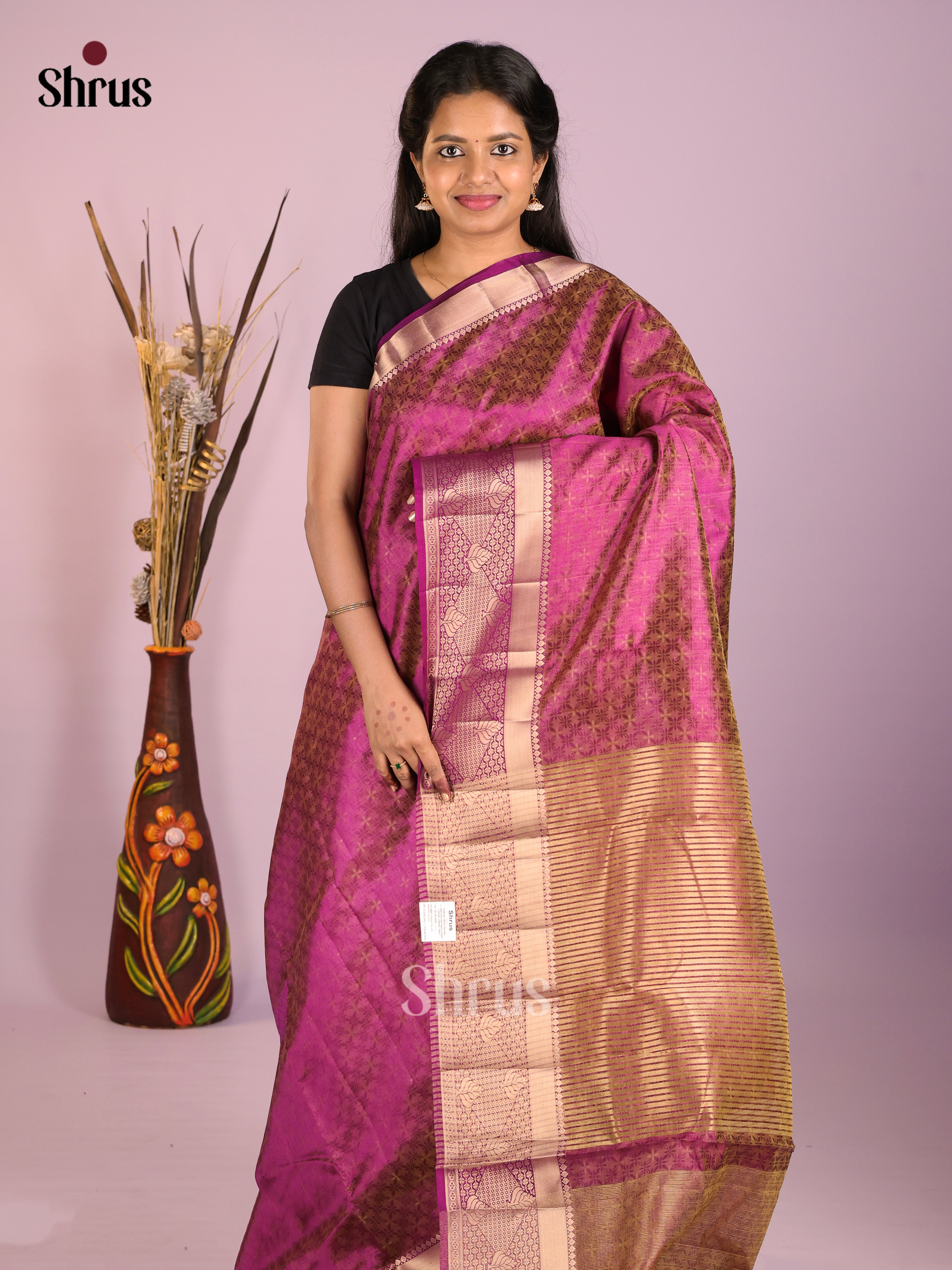 DIS08128 - Semi Rawsilk Saree