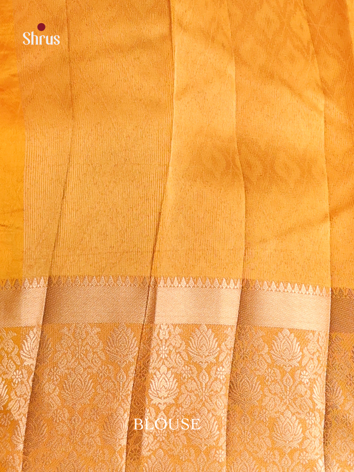 Yellow - Semi Rawsilk Saree