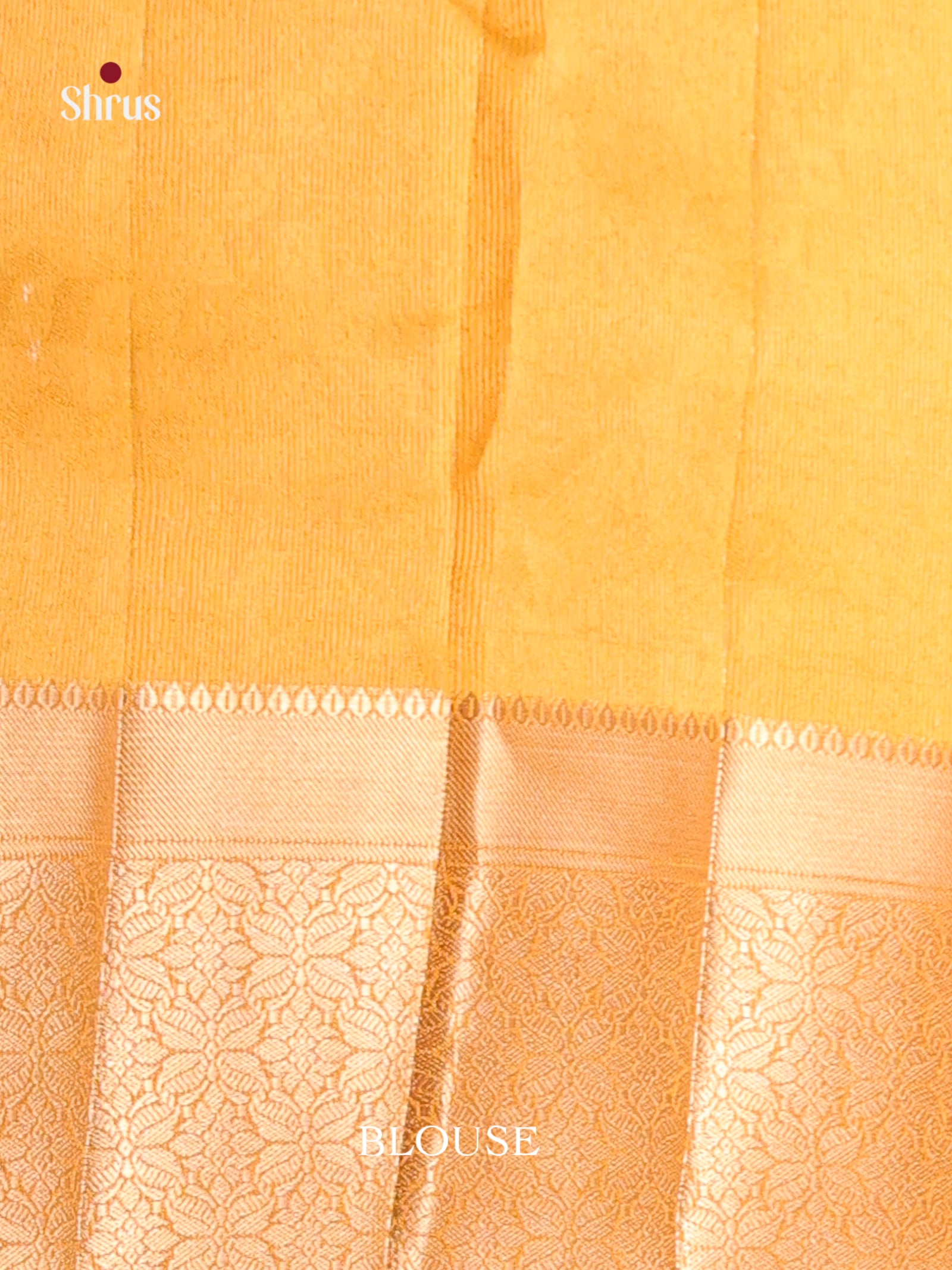 Mambazha Yellow- Semi Rawsilk Saree