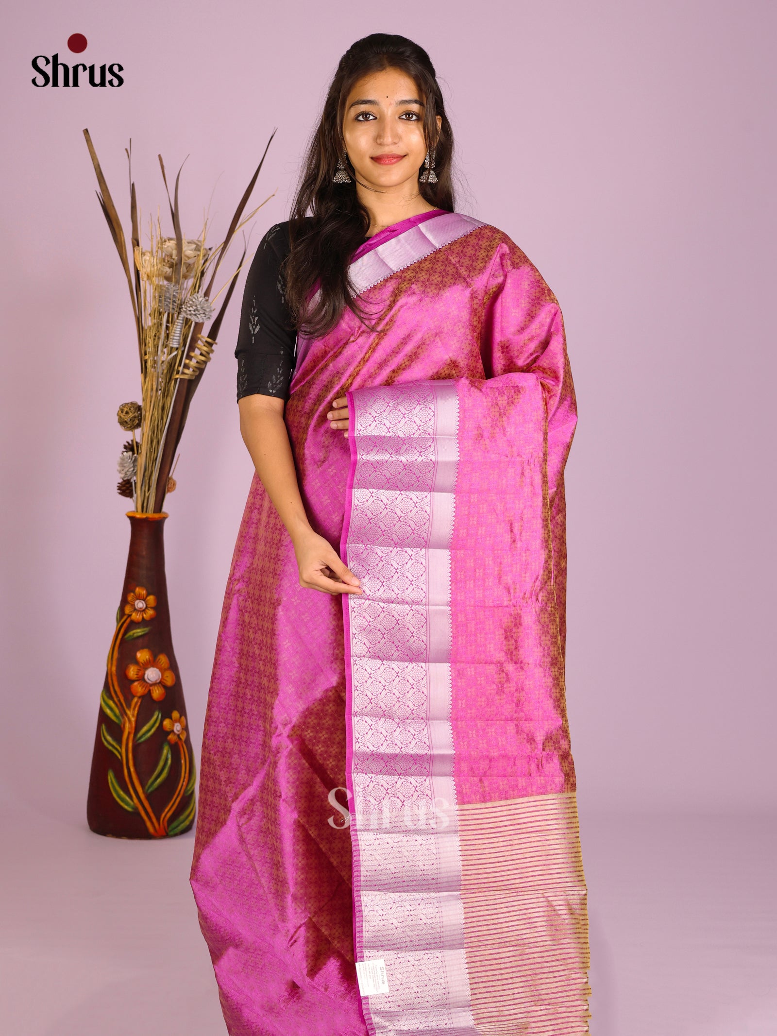 DIS08156 - Semi Rawsilk Saree