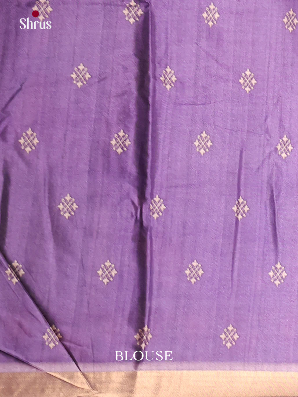 Orange & Purple - Semi Crepe Saree