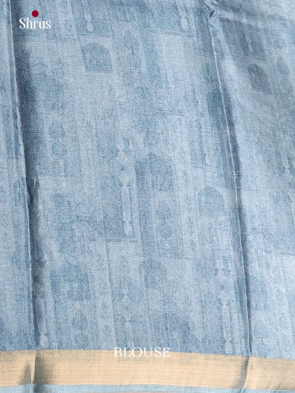 Light Blue & Blue- Semi Crepe Saree - Shop on Shrus.com