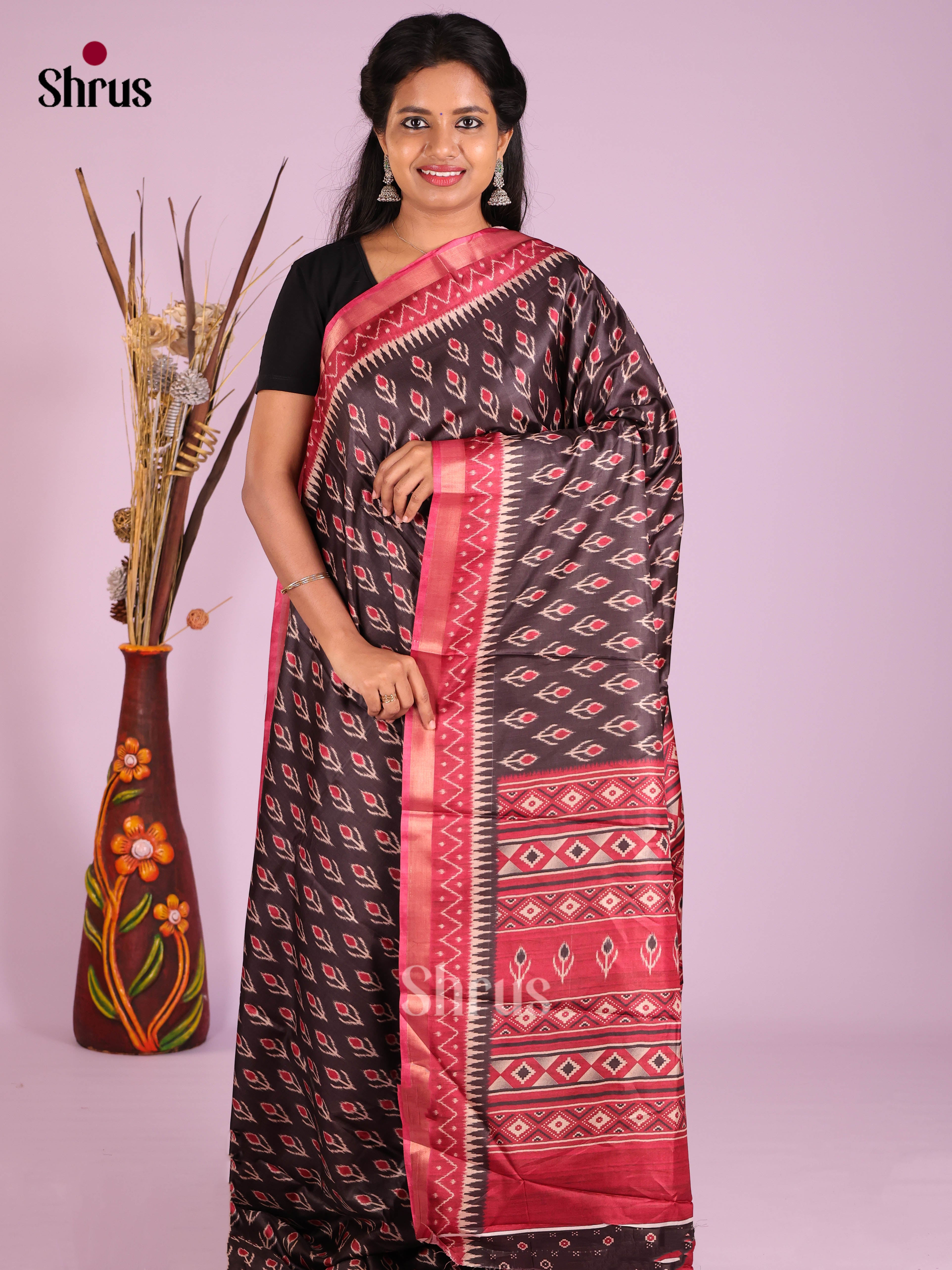 DIS08220 - Semi Crepe Saree - Shop on Shrus.com