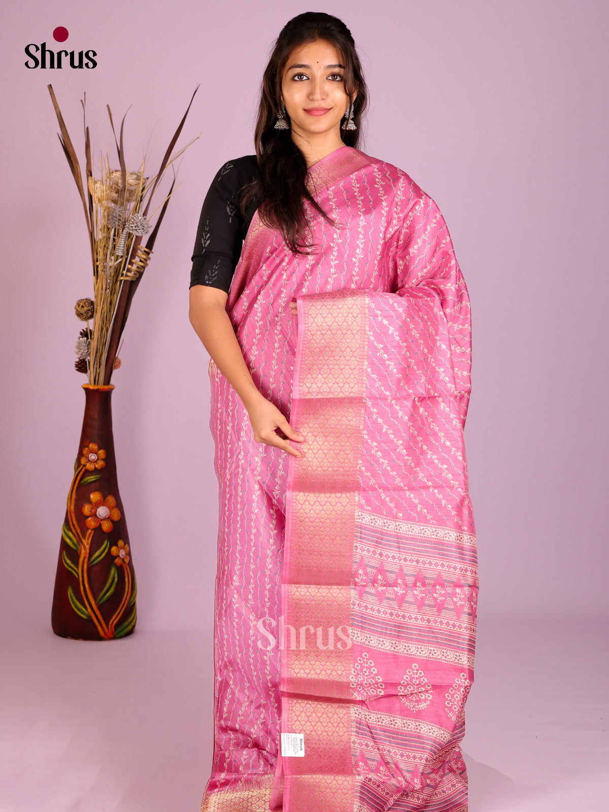 DIS08254 - Semi Crepe Saree - Shop on Shrus.com