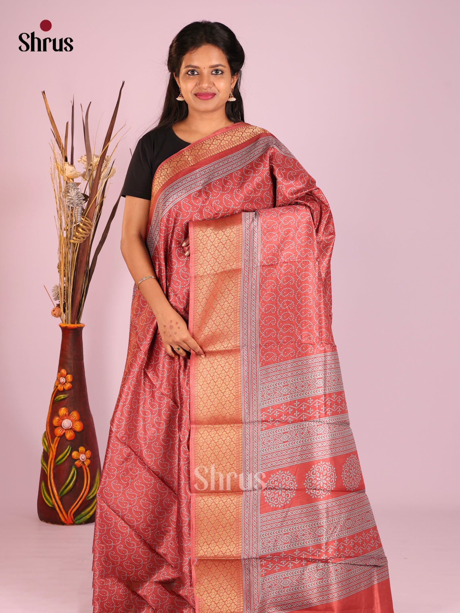 DIS08269 - Semi Crepe Saree - Shop on Shrus.com