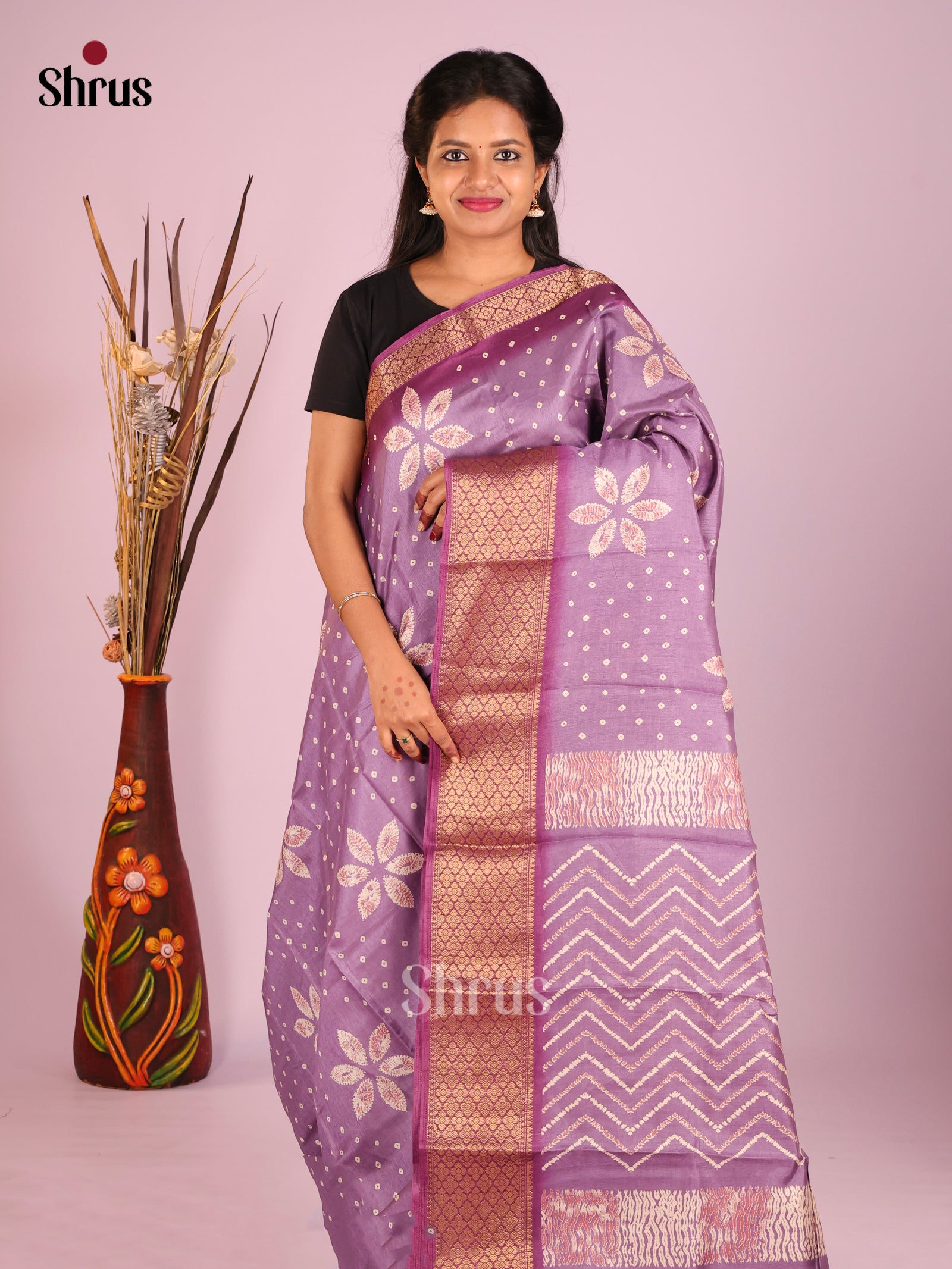 DIS08271 - Semi Crepe Saree - Shop on Shrus.com
