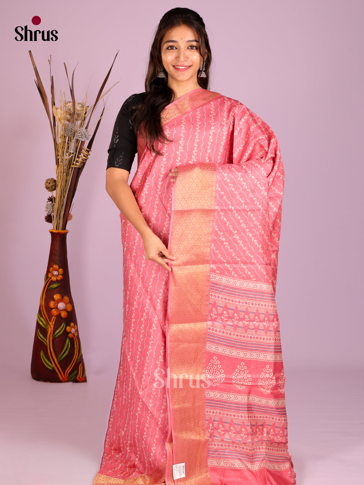 DIS08276 - Semi Crepe Saree - Shop on Shrus.com