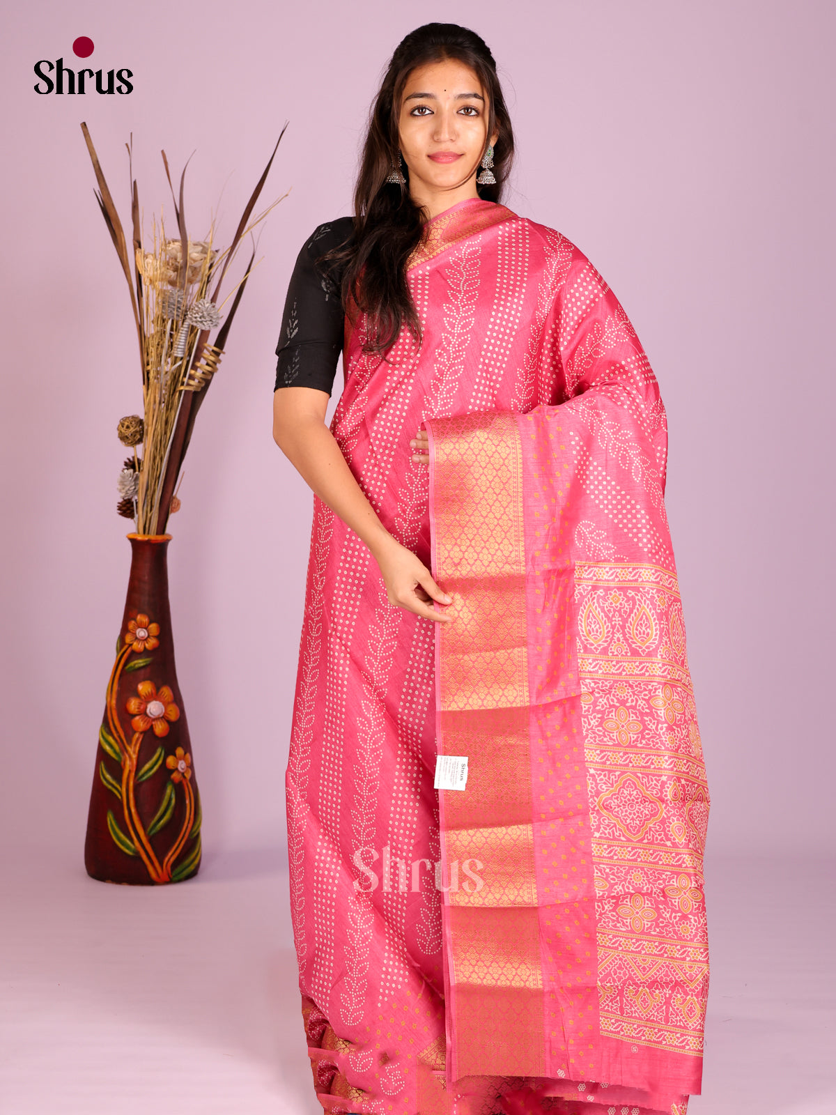 DIS08278 - Semi Crepe Saree - Shop on Shrus.com