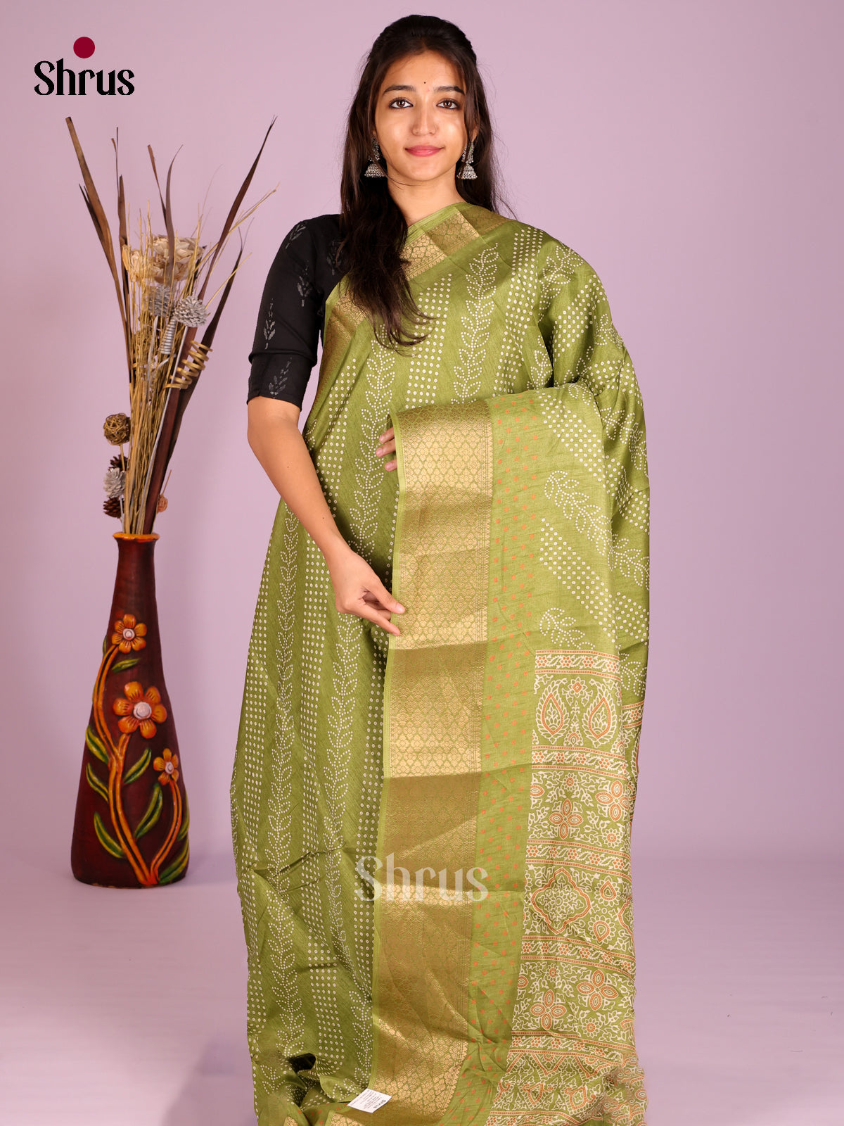 DIS08280 - Semi Crepe Saree - Shop on Shrus.com