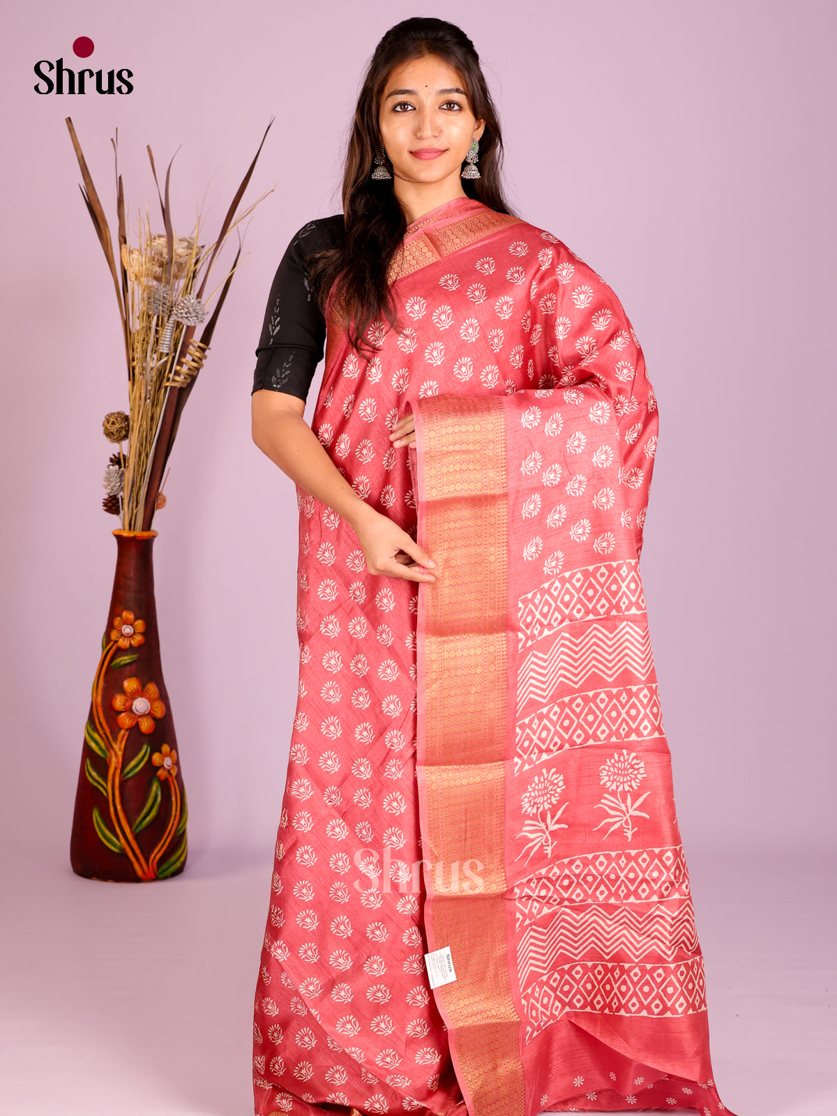 DIS08283 - Semi Crepe Saree - Shop on Shrus.com