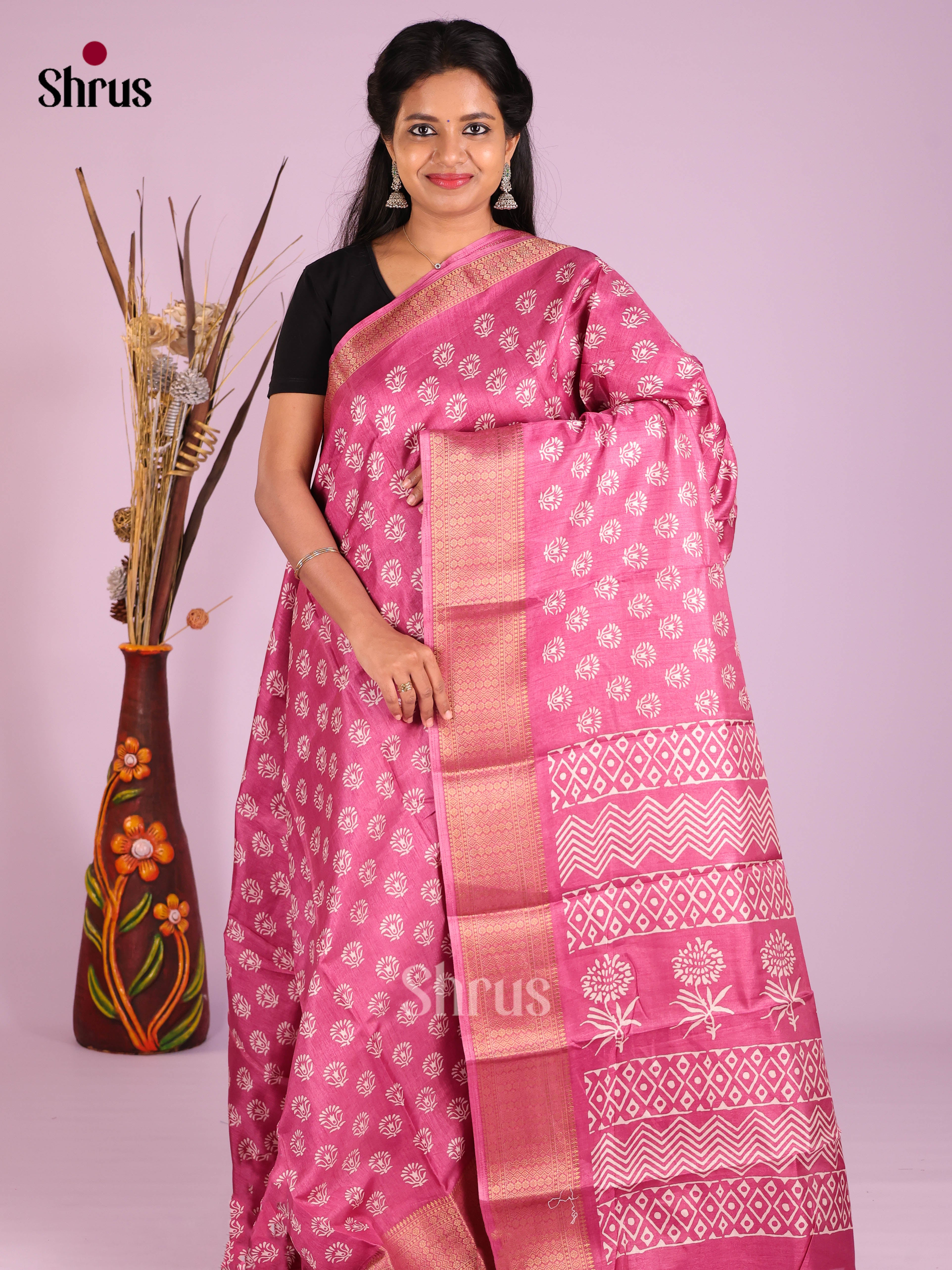 DIS08288 - Semi Crepe Saree - Shop on Shrus.com