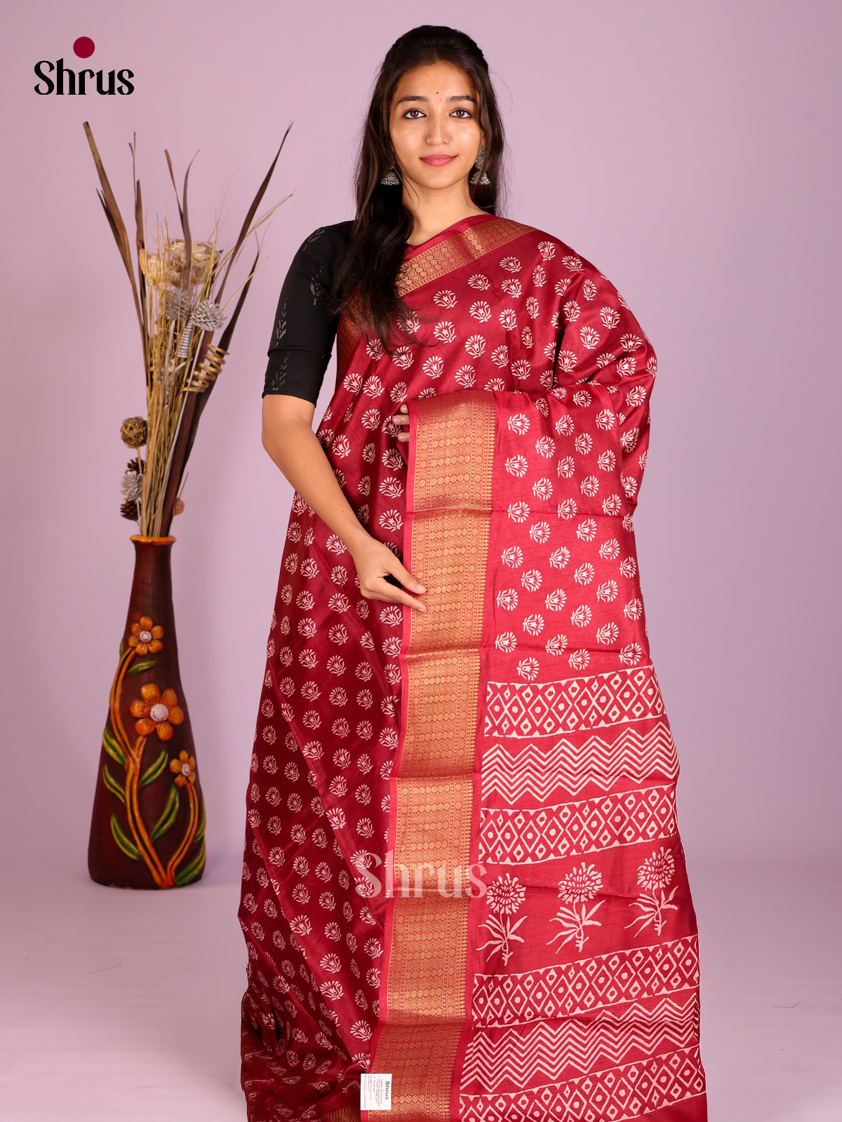 DIS08295 - Semi Crepe Saree - Shop on Shrus.com