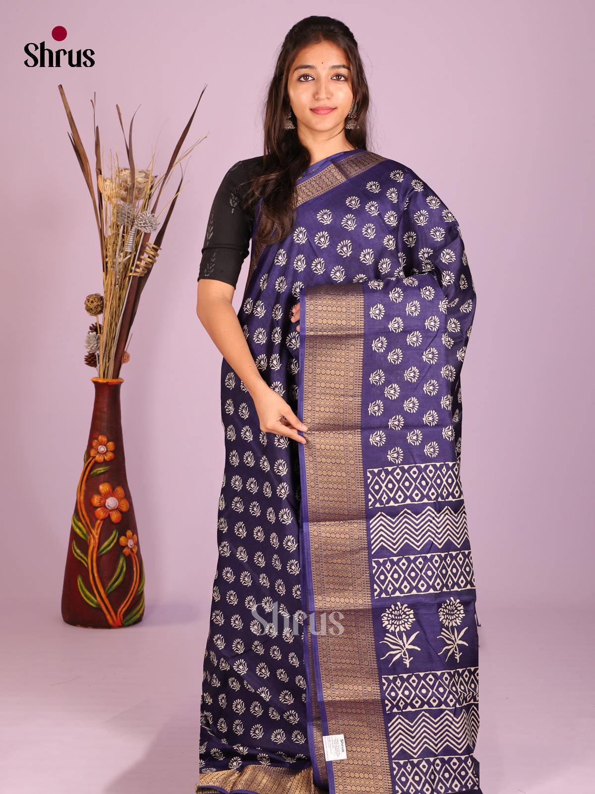 DIS08298 - Semi Crepe Saree - Shop on Shrus.com