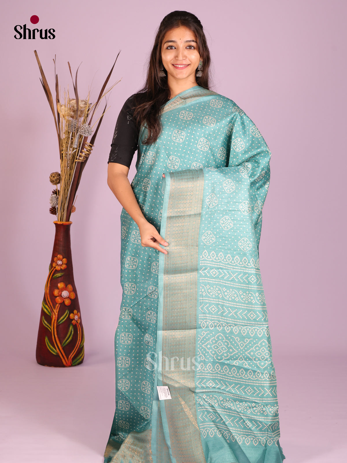 DIS08303 - Semi Crepe Saree - Shop on Shrus.com