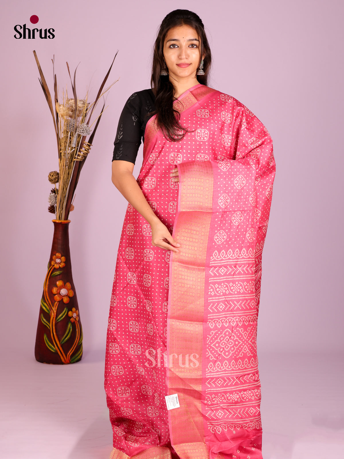 DIS08304 - Semi Crepe Saree - Shop on Shrus.com