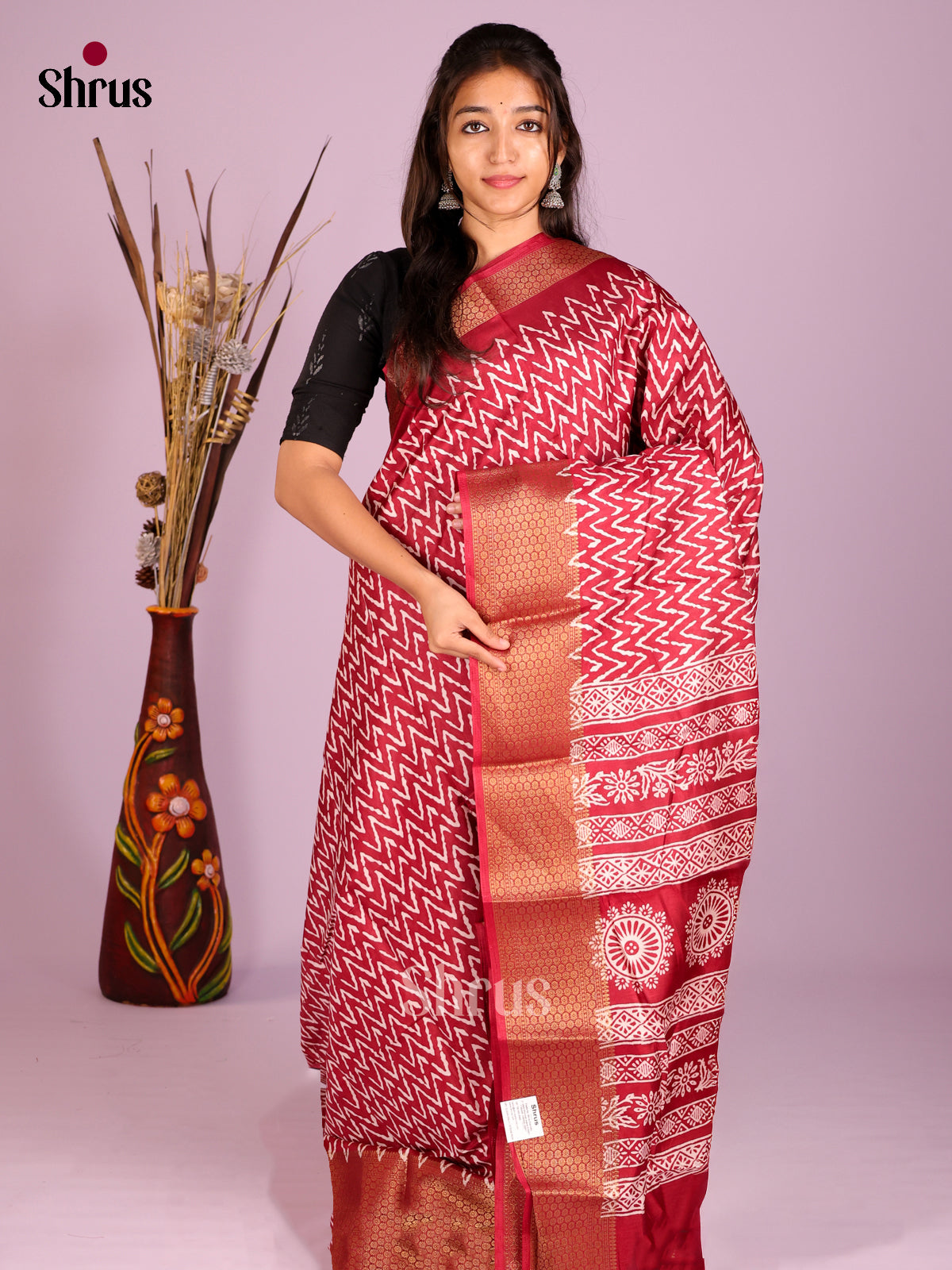DIS08308 - Semi Crepe Saree - Shop on Shrus.com