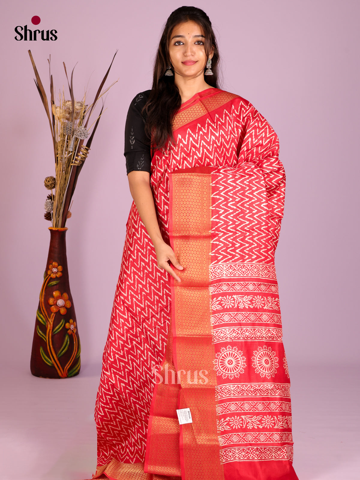 DIS08311 - Semi Crepe Saree - Shop on Shrus.com