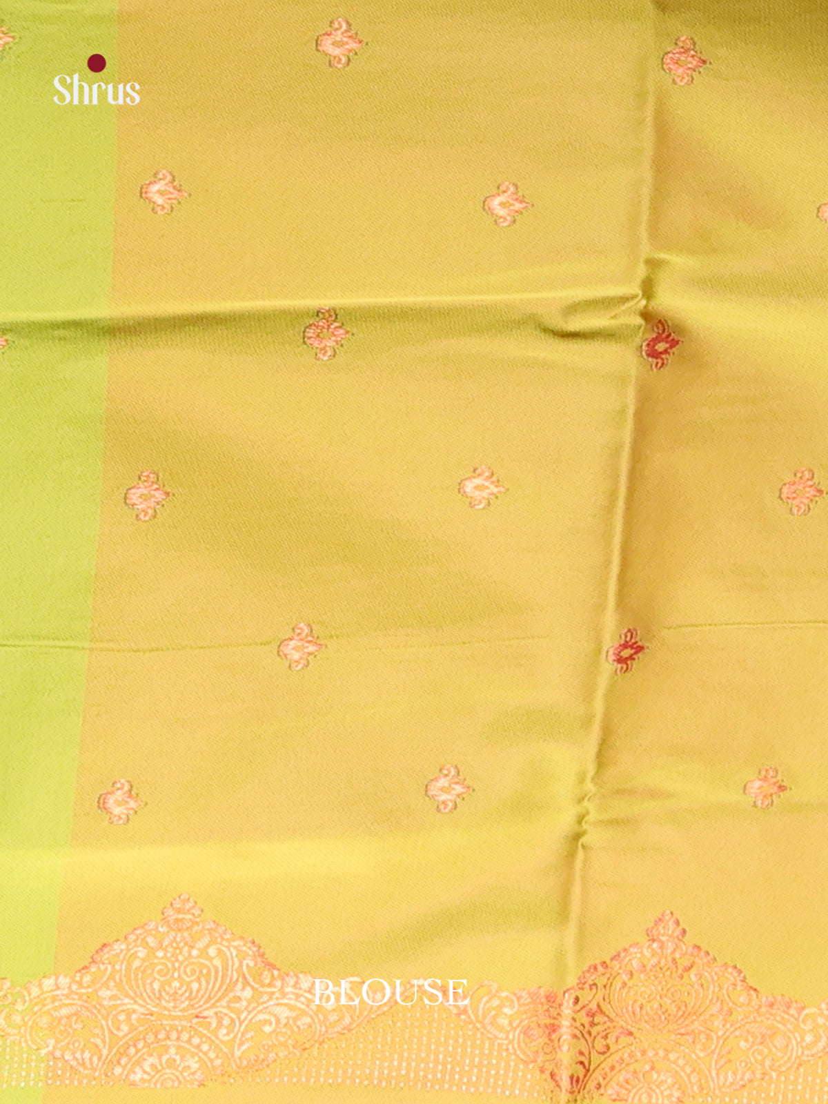 Orange & Green - Semi Softsilk Saree