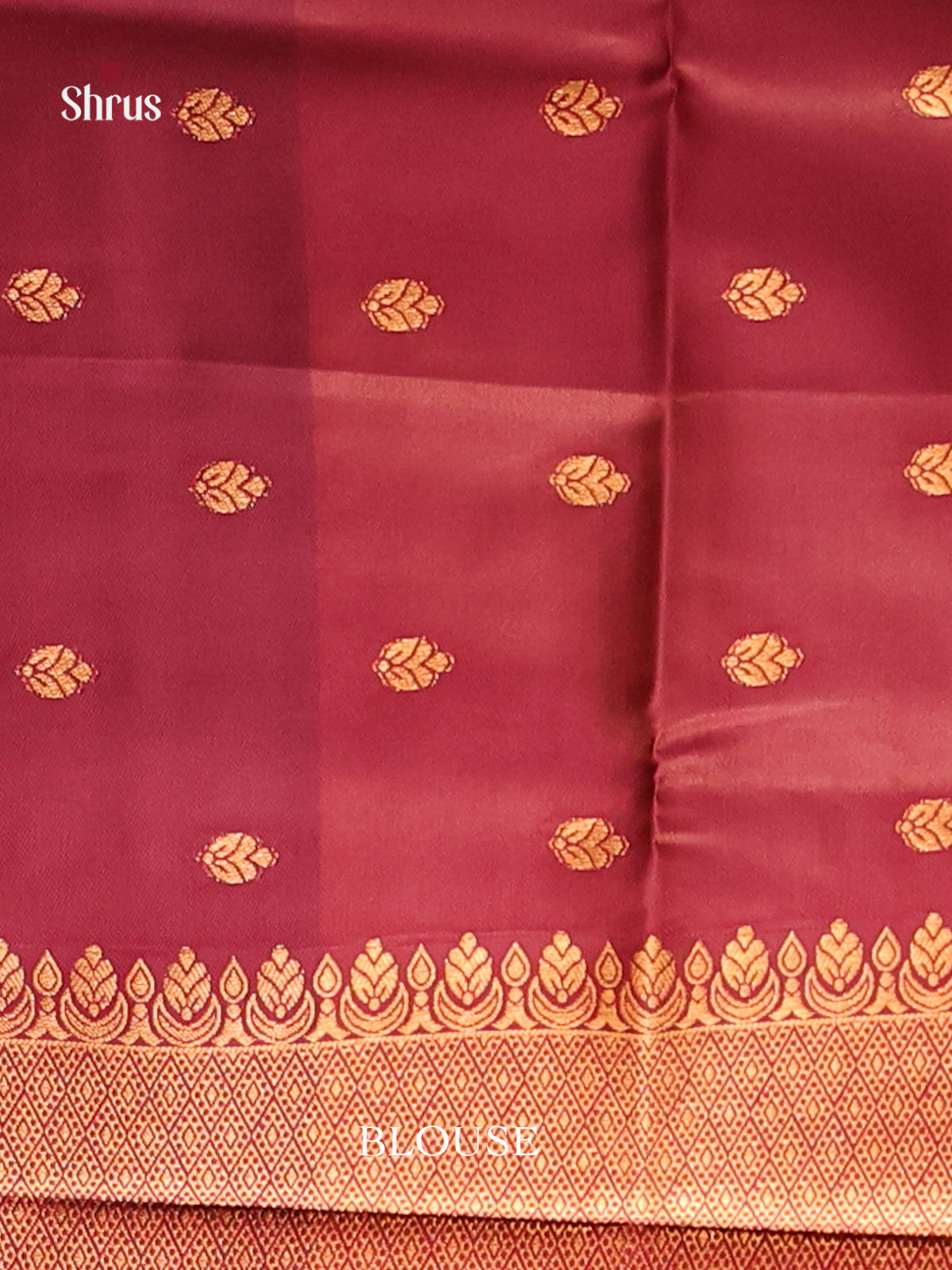Orange & Maroon - Semi Softsilk Saree