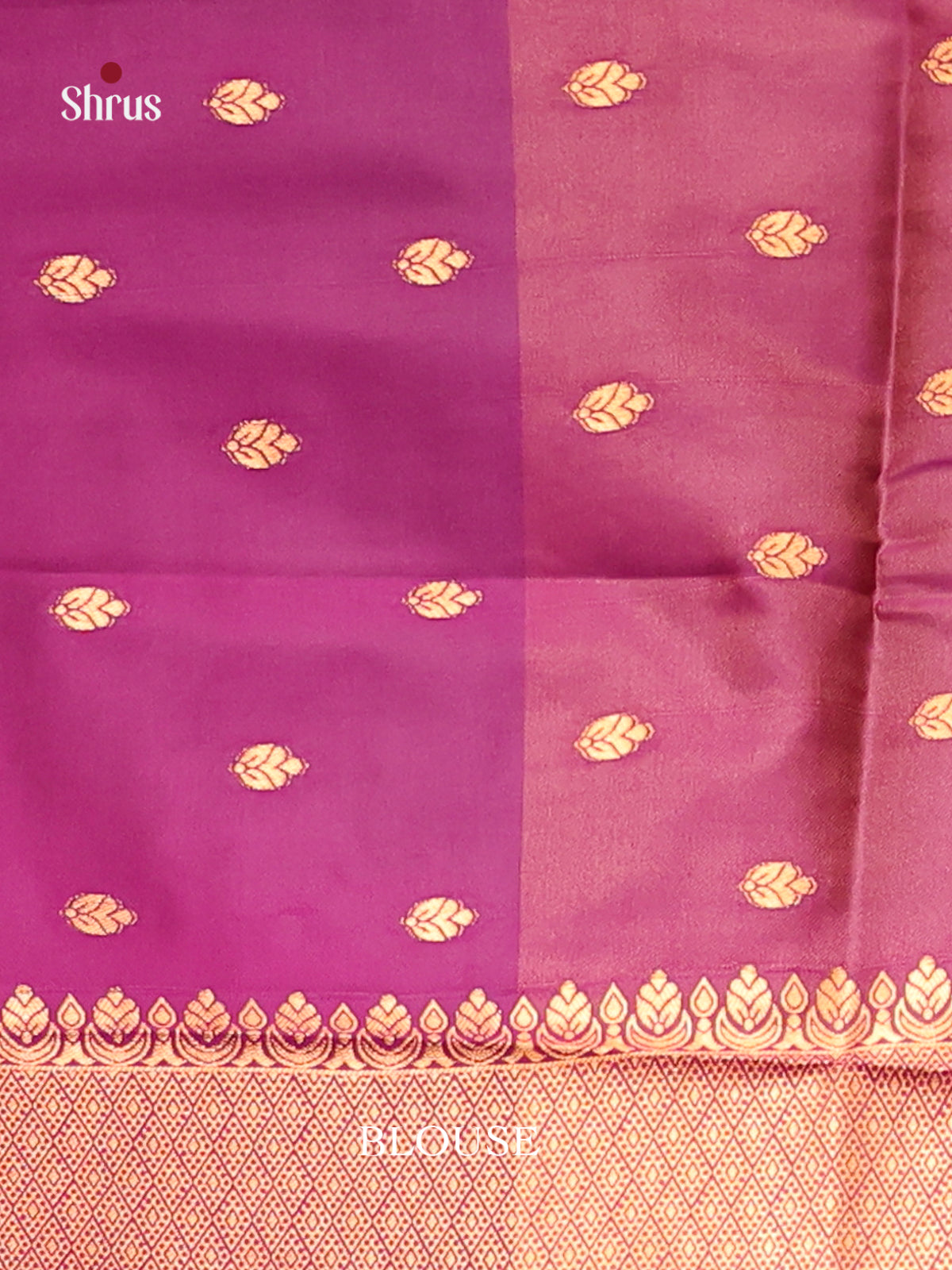 Orangish Pink & Purple- Semi Softsilk Saree