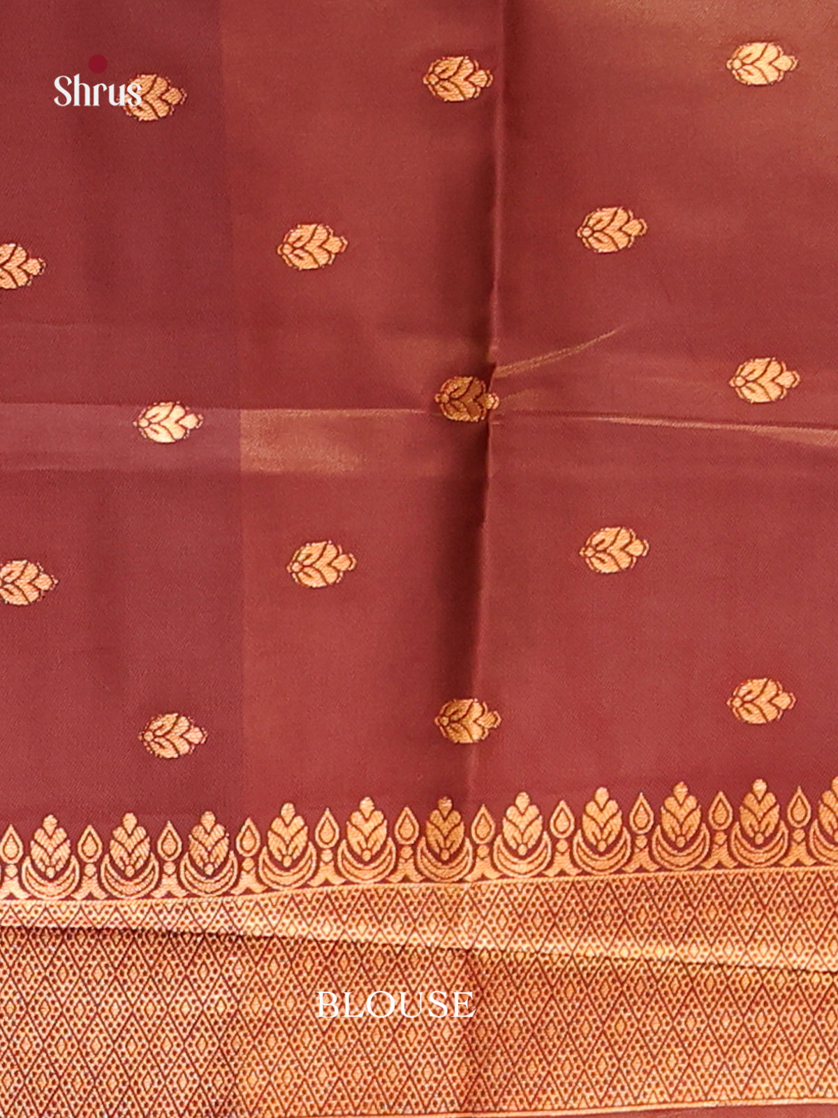 Brick & Brown - Semi Softsilk Saree